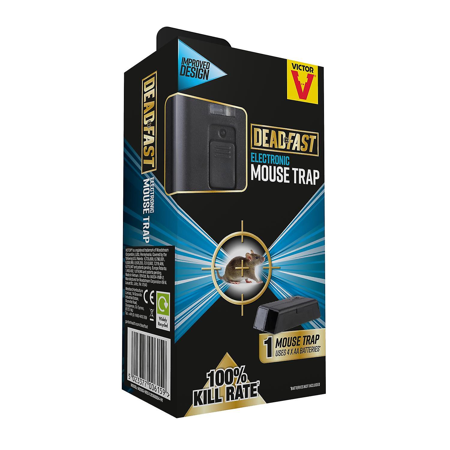 Deadfast Electronic Mouse Trap Reusable Rodent Control For Indoor Use