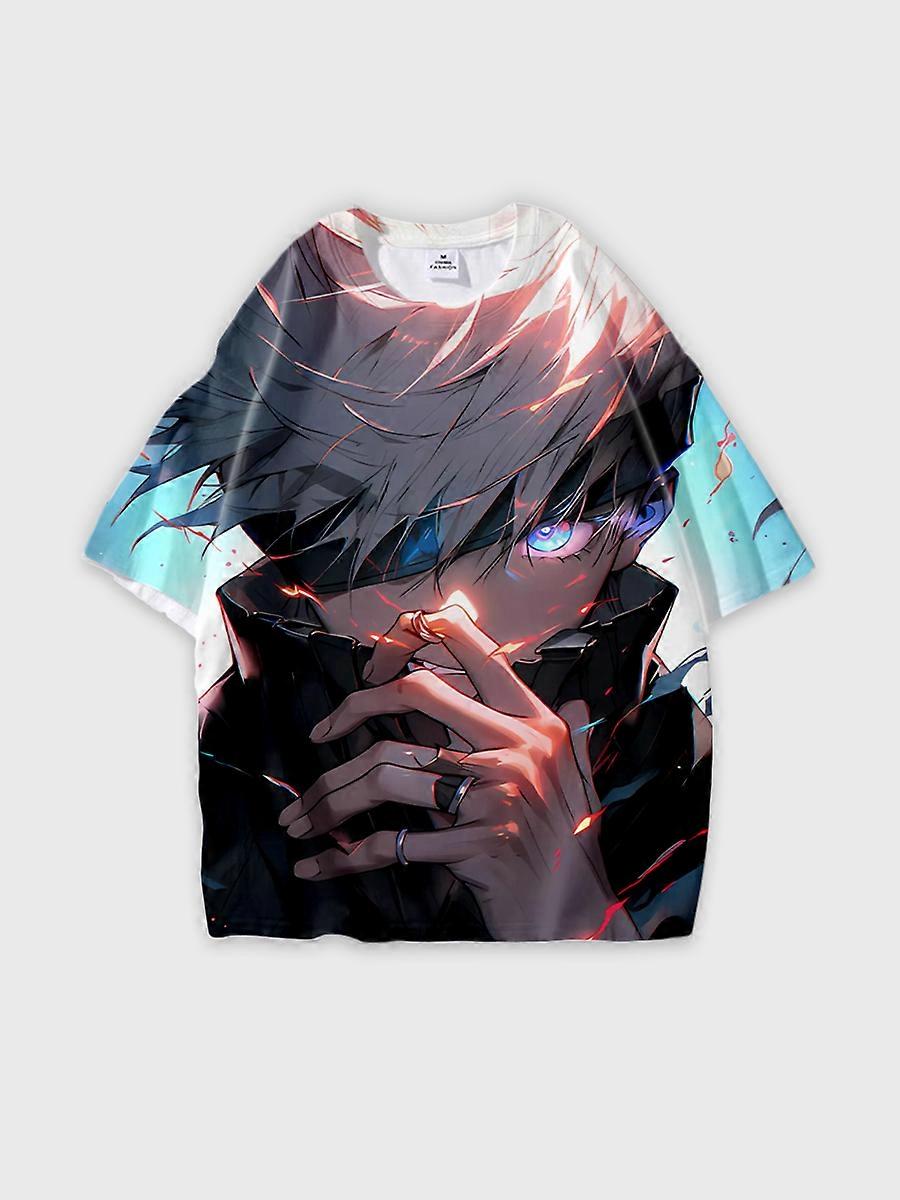 T-shirt round neck Character Pattern loose short sleeve P756