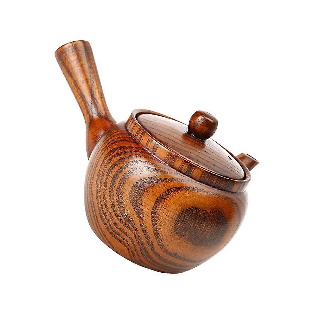 Unique Tea Pots Wooden Teapot Suitable For Tea Lovers Assorted Color Side Handle Tea Brewing 1Set