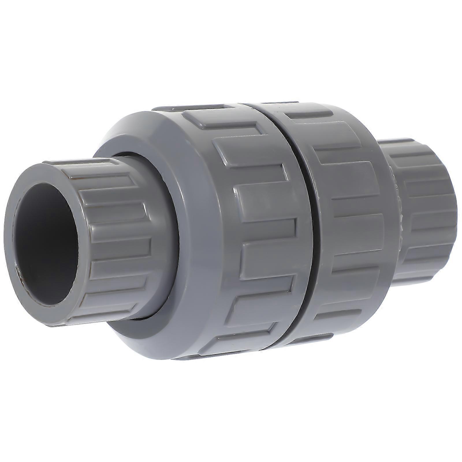 Water Pipe Check Valve Backflow Prevention Industrial Use PVC Material 4X2.2X2.2In One Way Check 1Pack