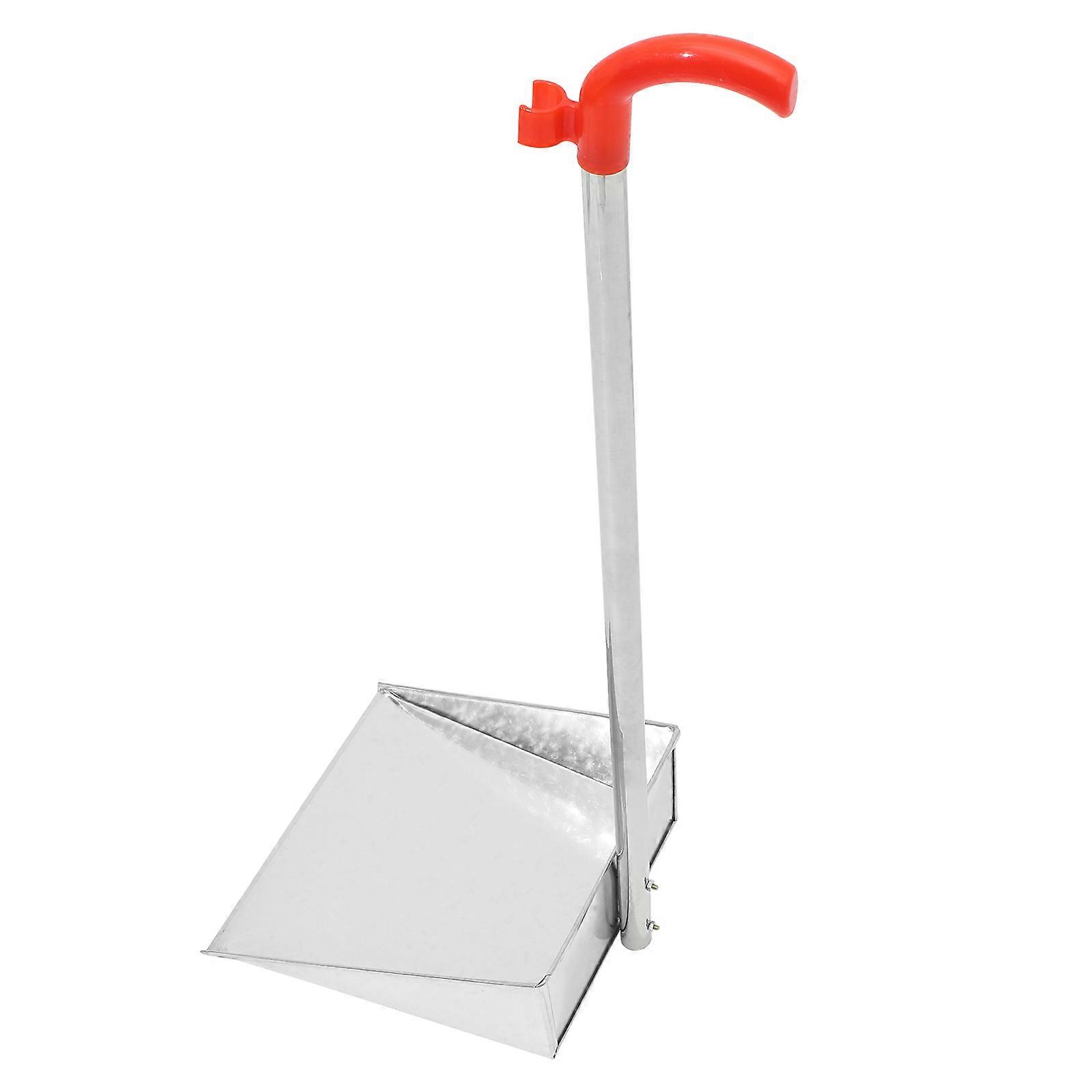 Dust Pan Professional Stainless Steel Dustpan Garbage Holding Large Capacity Ergonomic Handle 1Set