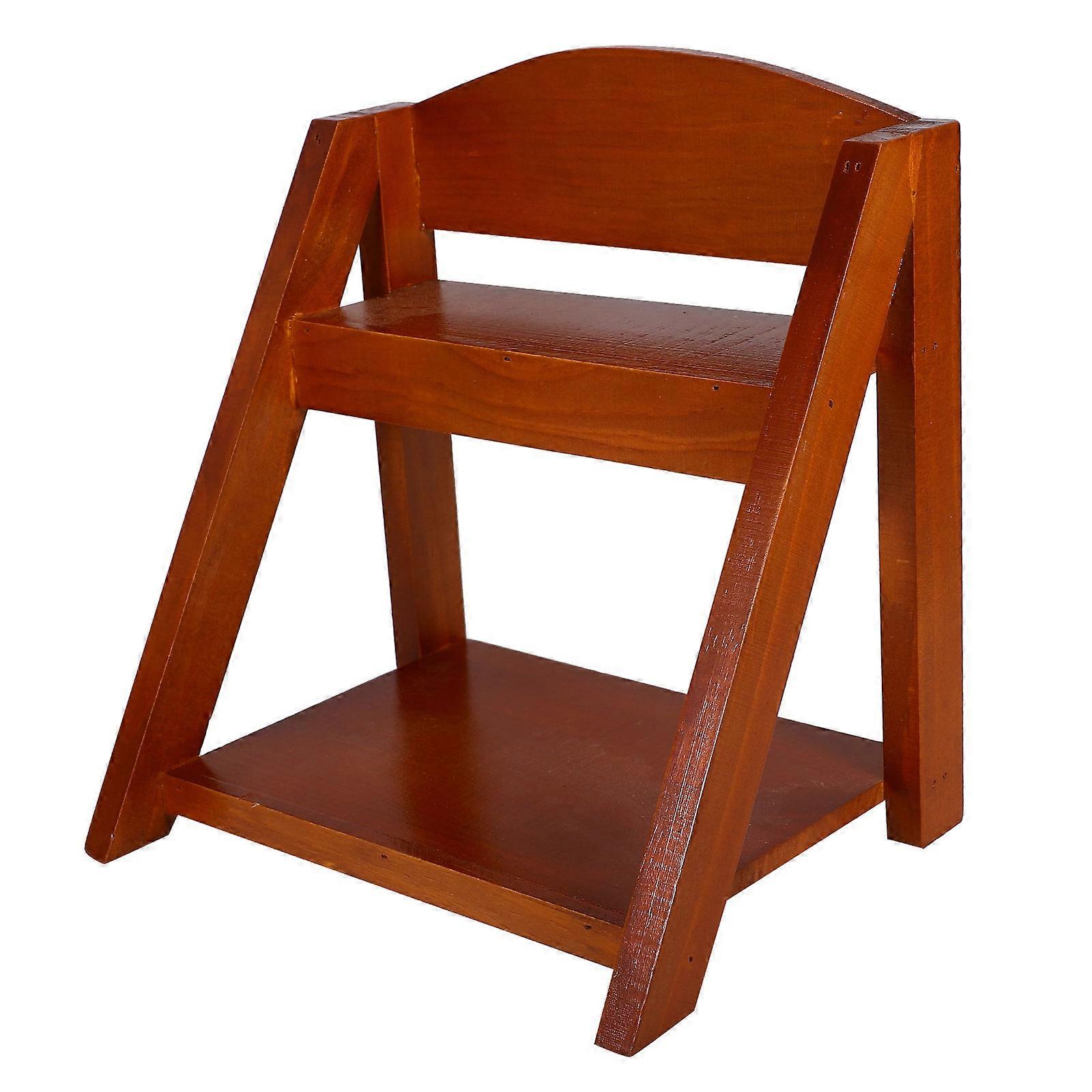 Wooden Display Stand for Kitchen & Bathroom Compact Desktop Storage Rack for Spice Jars, Shampoo, and Ornaments