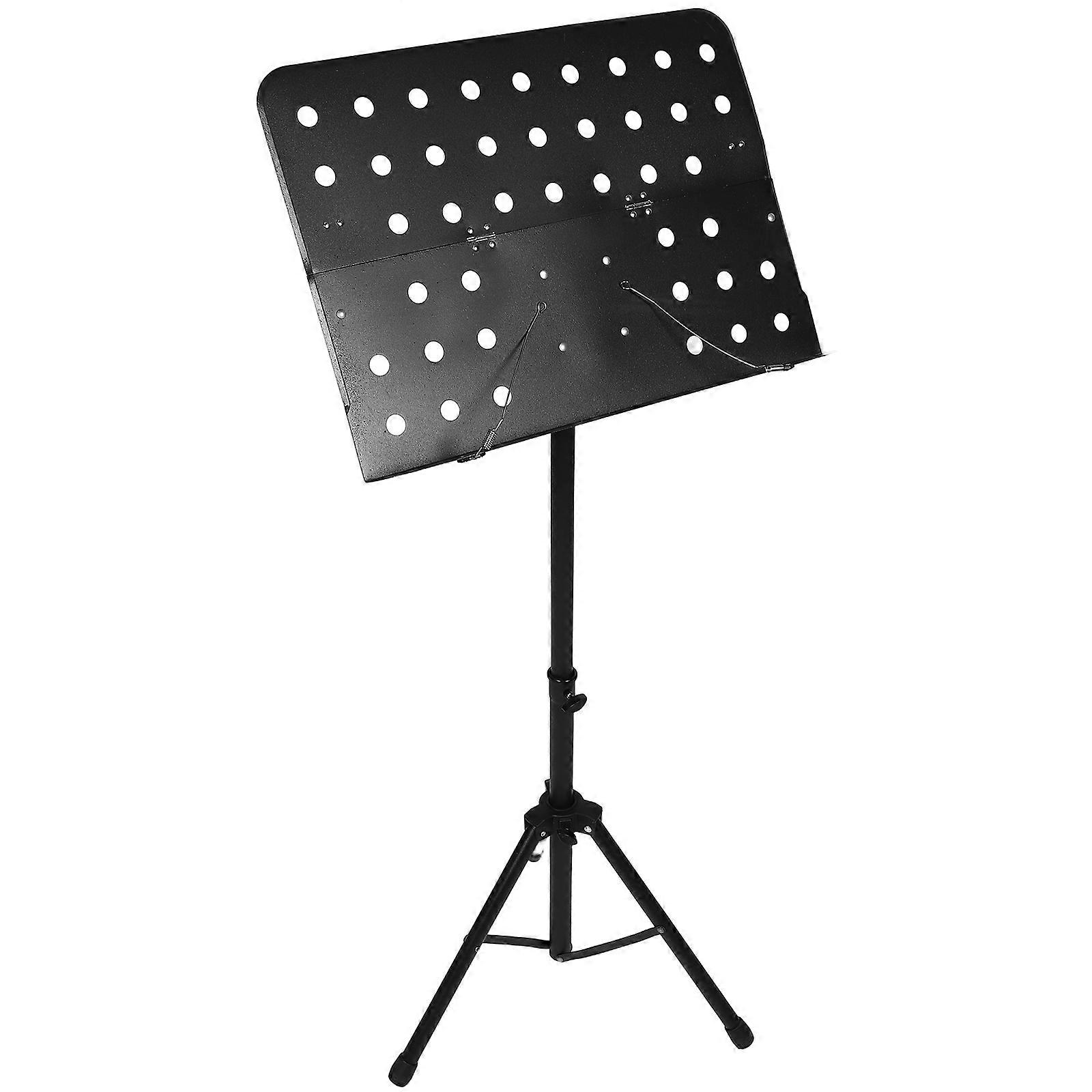 Portable Folding Sheet Music Stand, Adjustable Height, Lightweight, Black, Musical Note Design, Compatible with Piano, Guitar, Band Instruments,