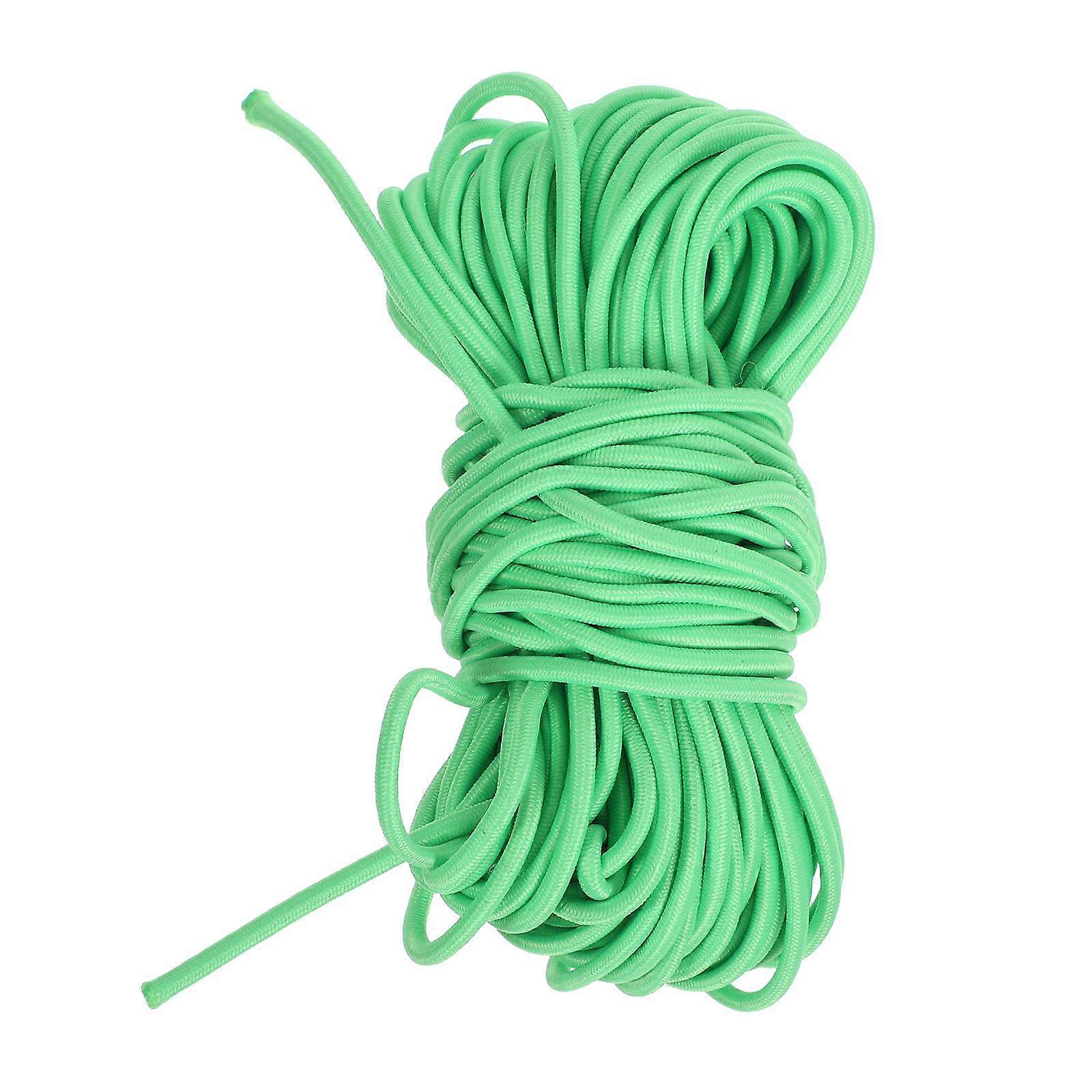 1PC 10M Long Round Stretch Rope Rubber Band Elastic Cord Multi-purpose Elastic String Sturdy Elastic Rope for Store Home Use Green