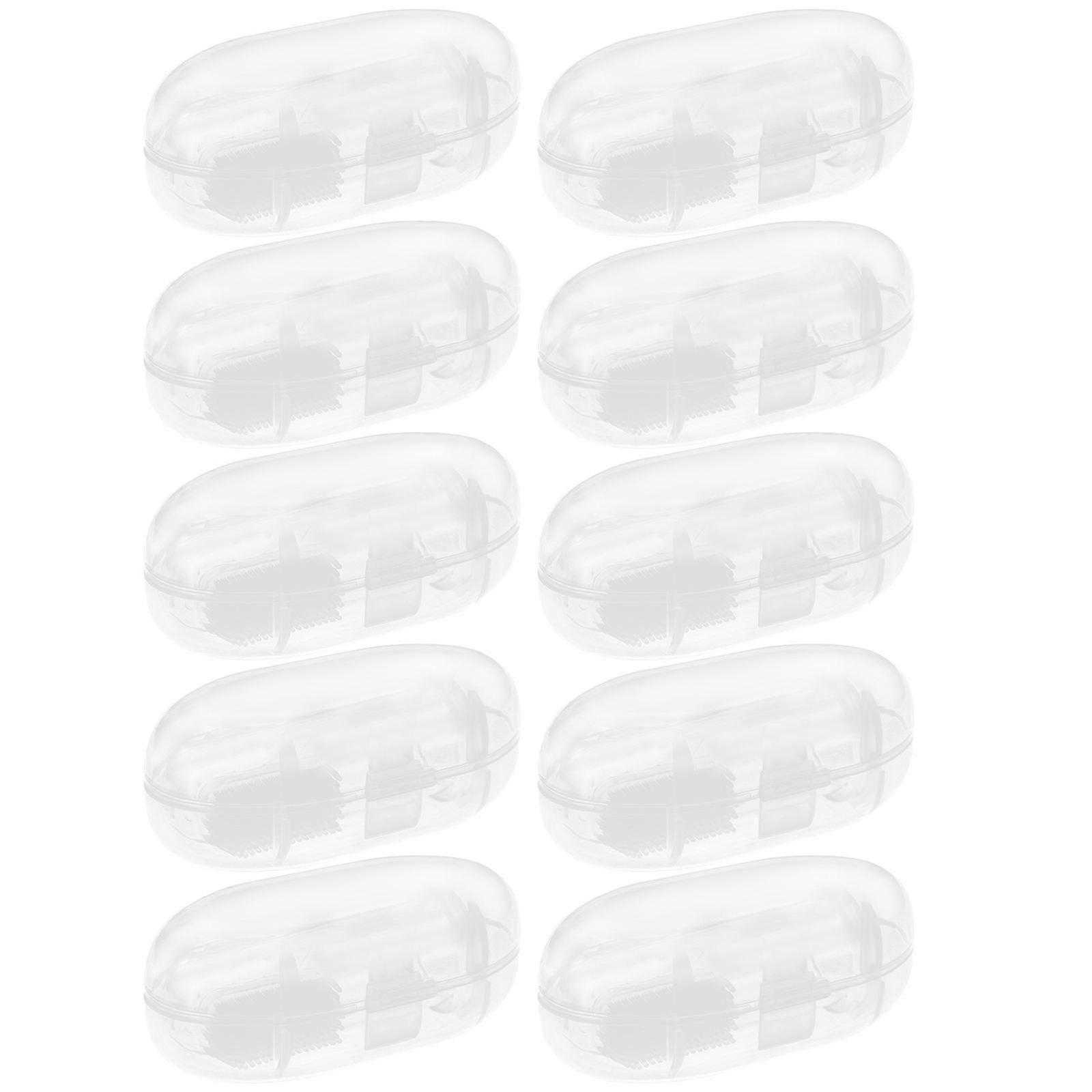 Pet Finger Toothbrushes 10 Sets Silicone Toothbrushes For Dogs And Cats Small Compact Design White Cleaning Pet Teeth