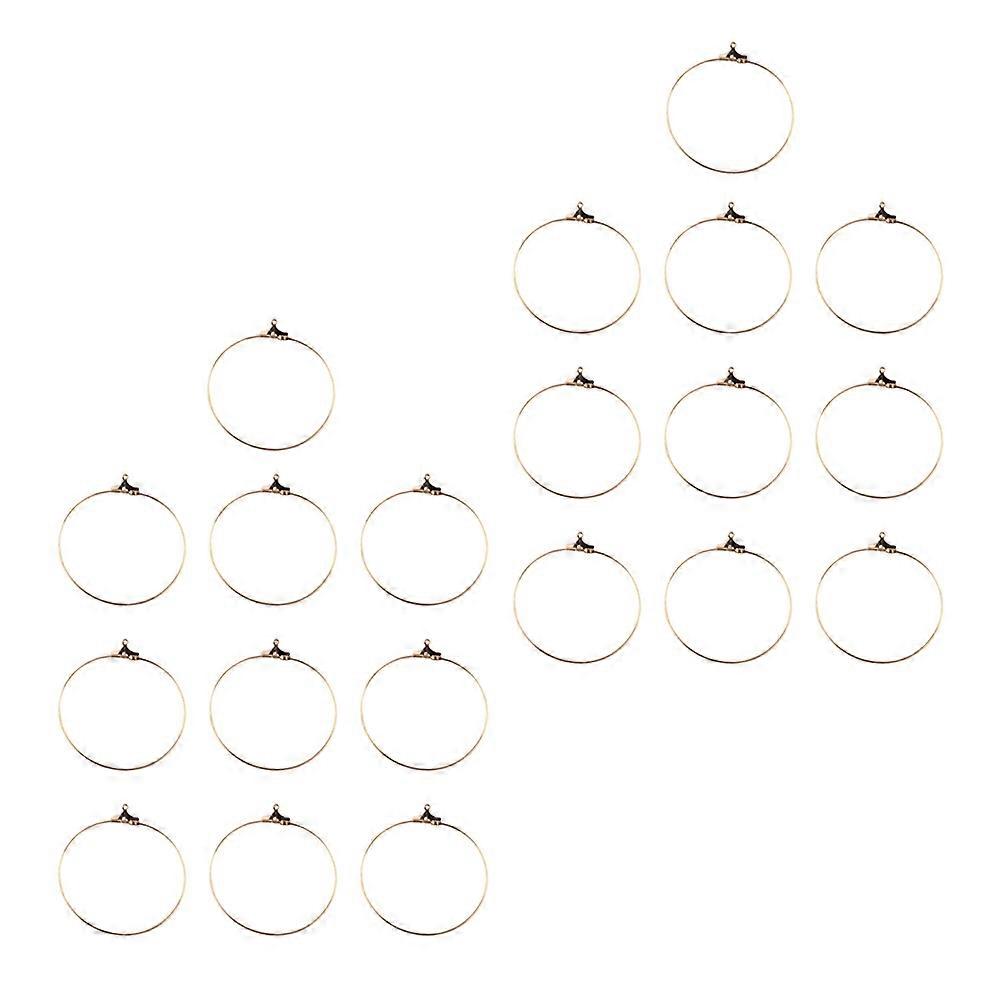 Copper Earrings DIY Accessories for Crafting with Durable Golden 25mm