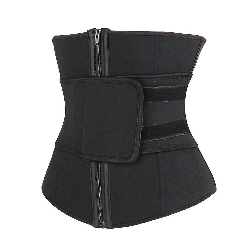 Neoprene Waist Slimming Belt for Women – Elastic Breathable Corset with Zipper and Steel Bones for Supportive Fat Burning Exercise