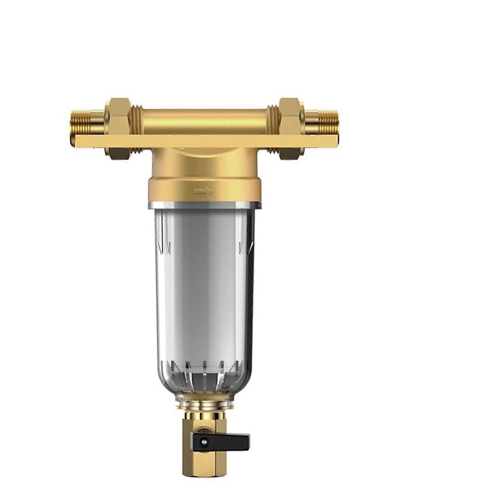 Reverse Osmosis Water Filter, 2700L/H Reusable Whole House Water Pre Filter 40 Micron Water Prefilter System FNPT MNPT Brass