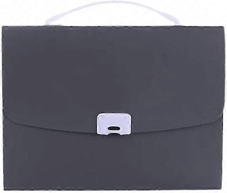 Portable A4 Document Organizer Bag for Business & Student Papers - Black Folder Storage Holder