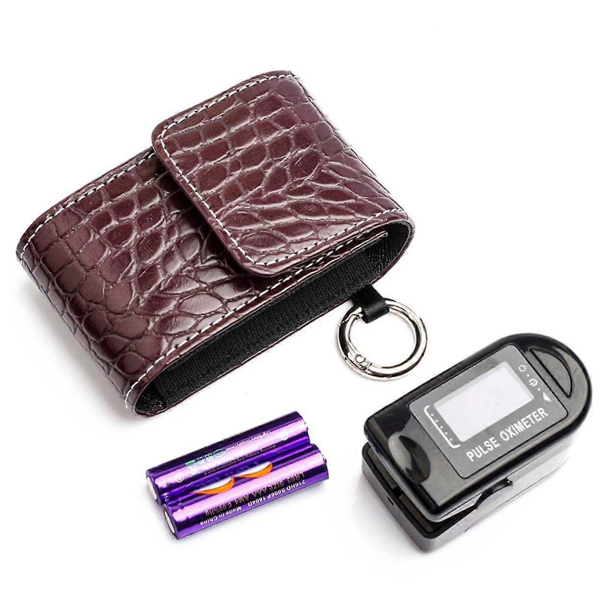 Pulse Oximeter Case - Brown Storage Bag For Pulse Oximeters, Fits Most Models