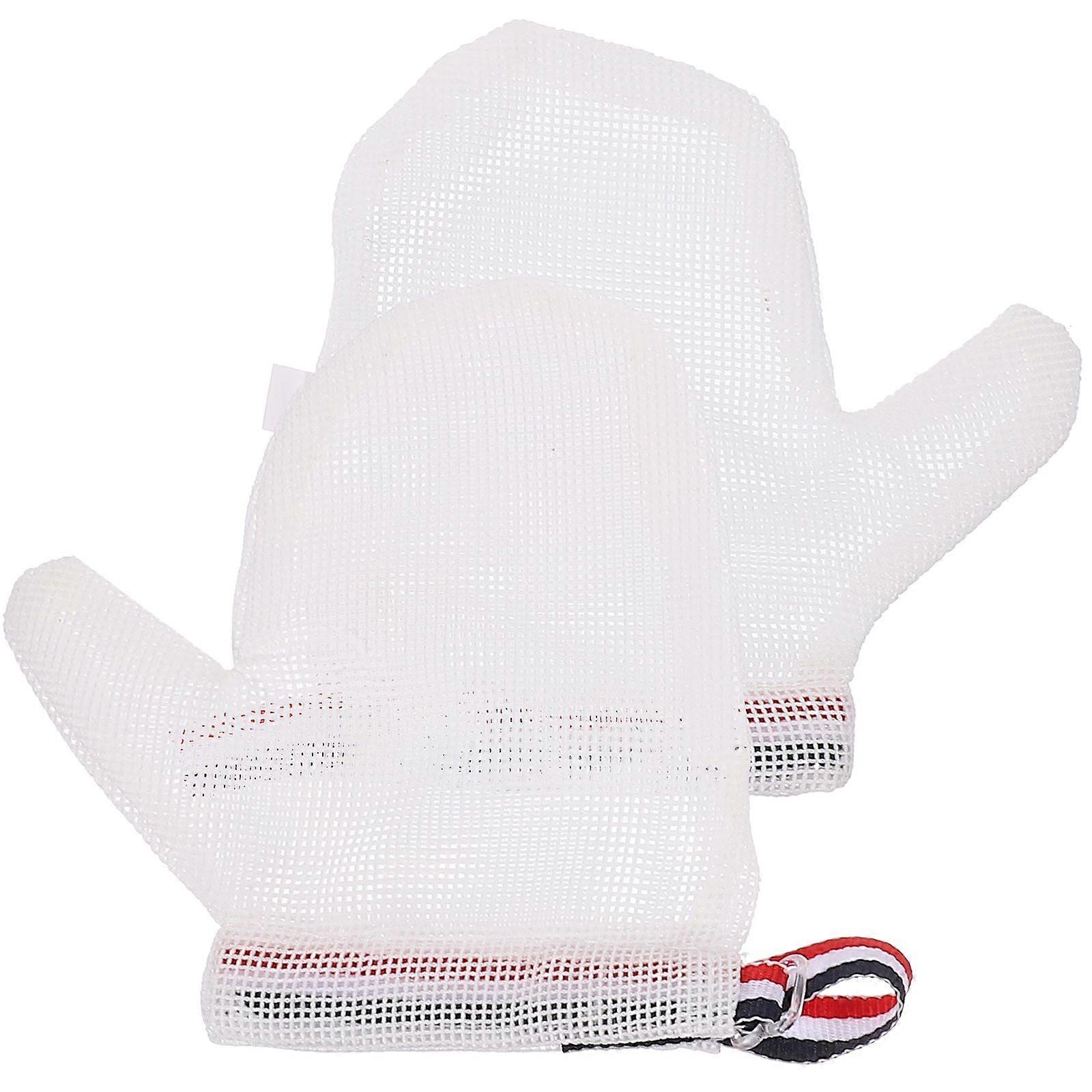 1ペアのベビーストップ親指吸引手袋アンチスクラッチ幼児用手袋アンチ吸引グローブ