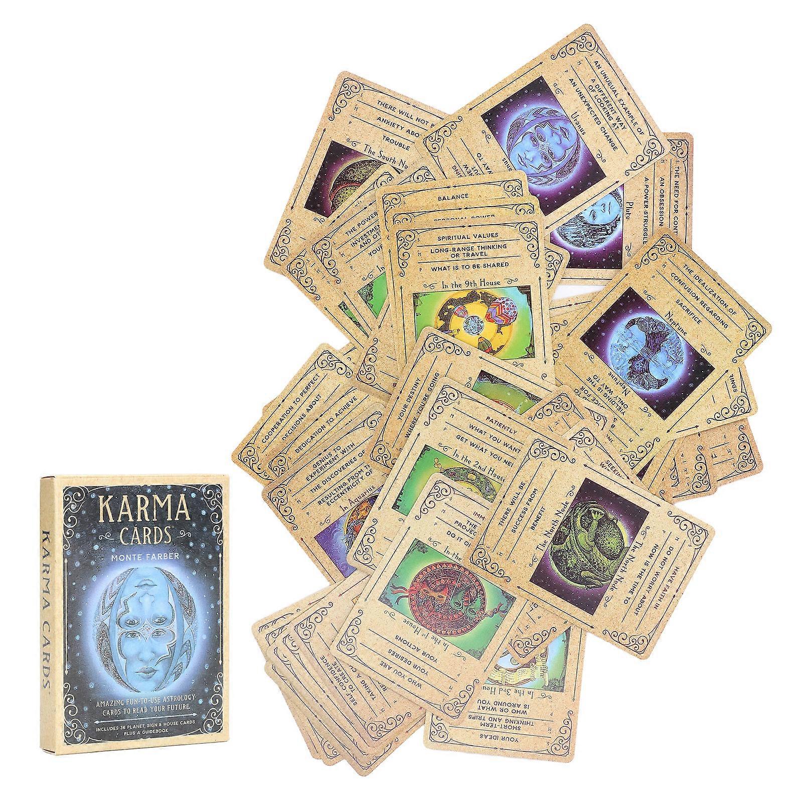 Tarot Deck Portable 36 Complete Fate Divination Tarot Reading Cards Deck for Beginners for Game