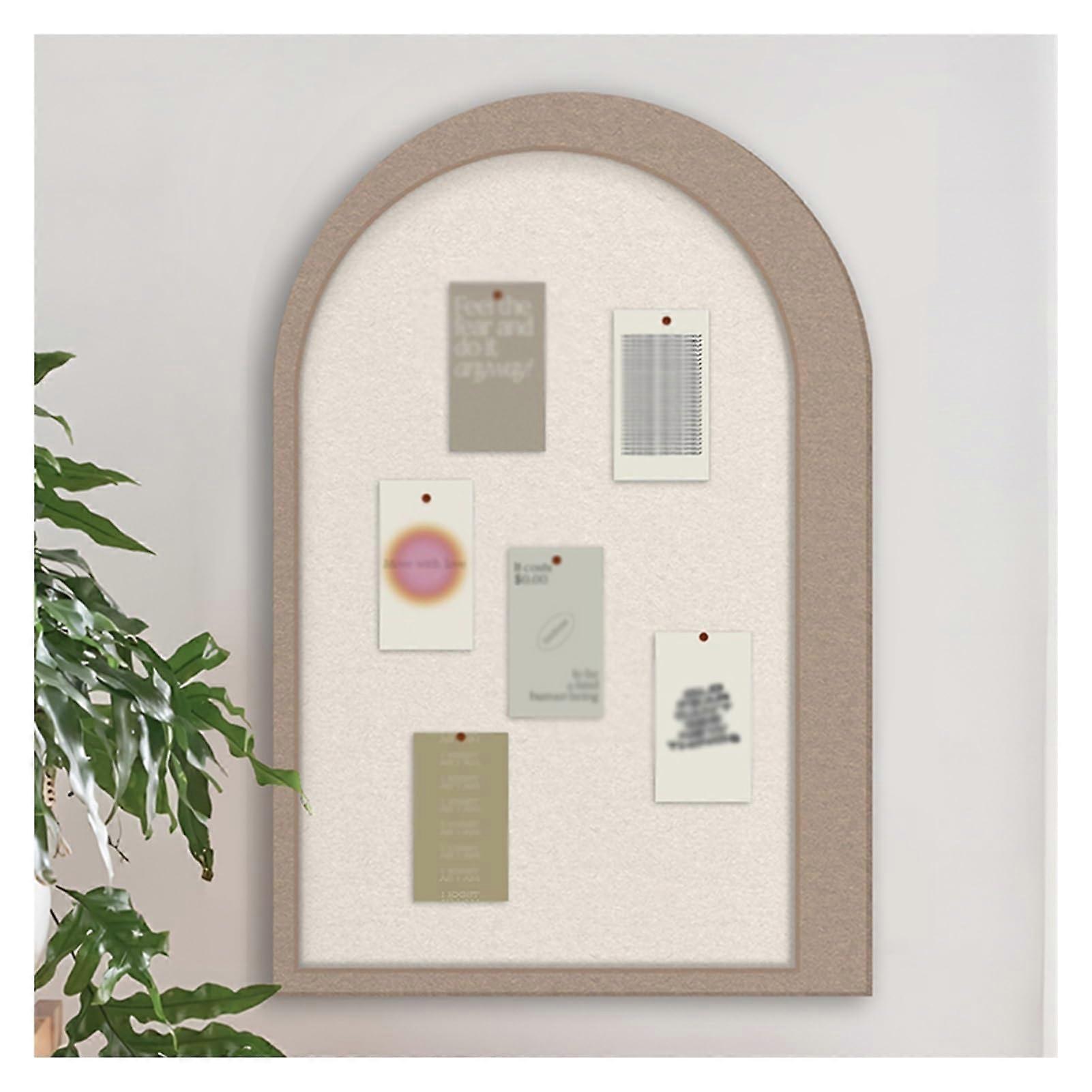 Felt Bulletin Board Strips Self Adhesive, Brown Felt Wall Decoration Tiles 80x180cm for Office School Home