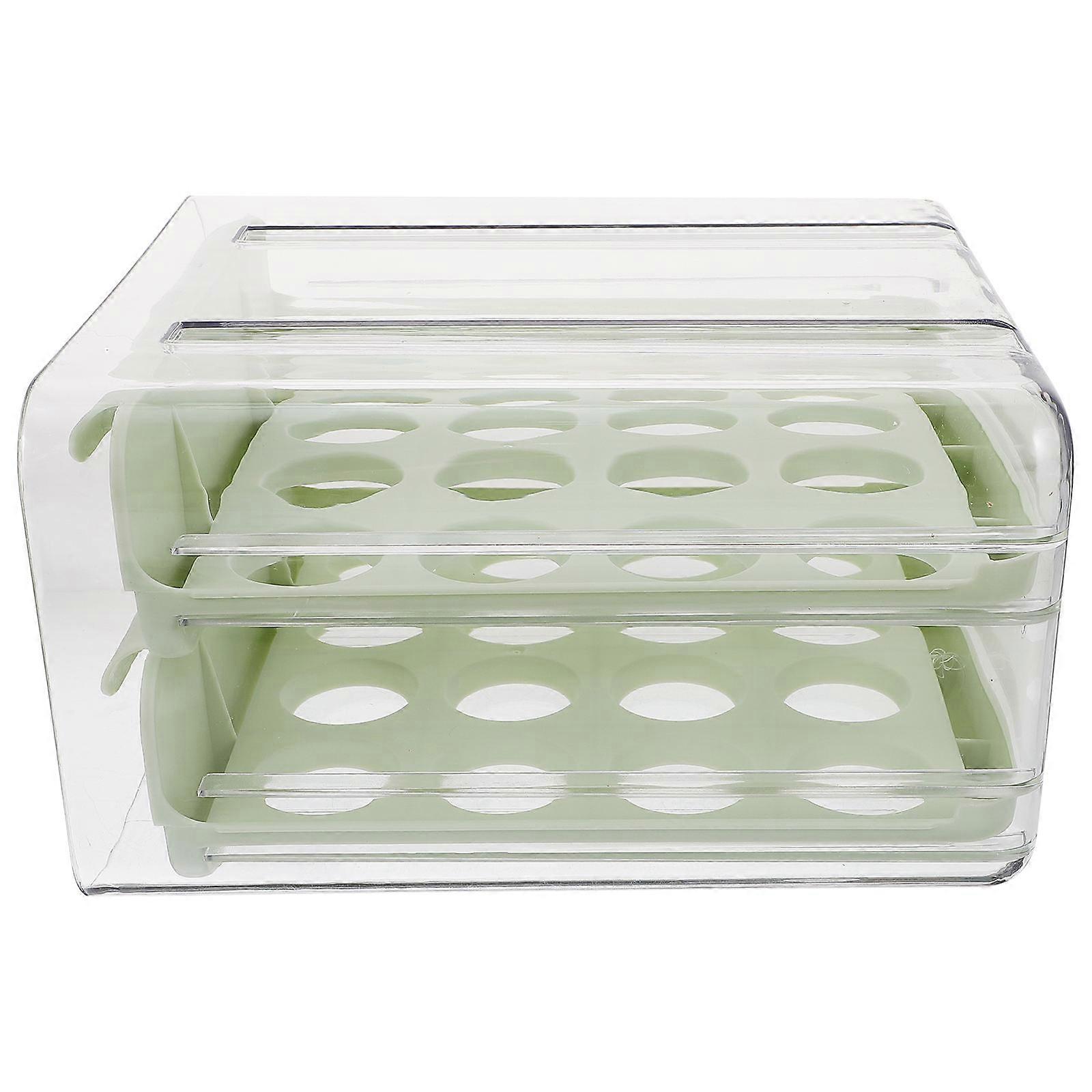 Green Plastic Egg Tray with Large Capacity for Storage in Freezer 1 Piece