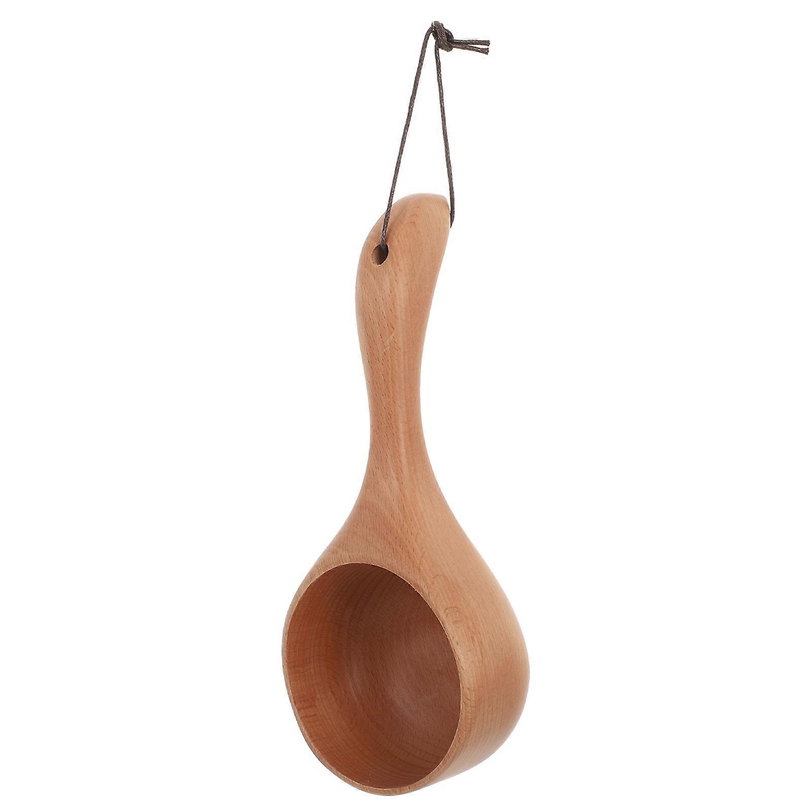 Yellow Multipurpose Kitchen Spoon for Home Use Made of Synthetic Material Comfortable to Hold 1pc