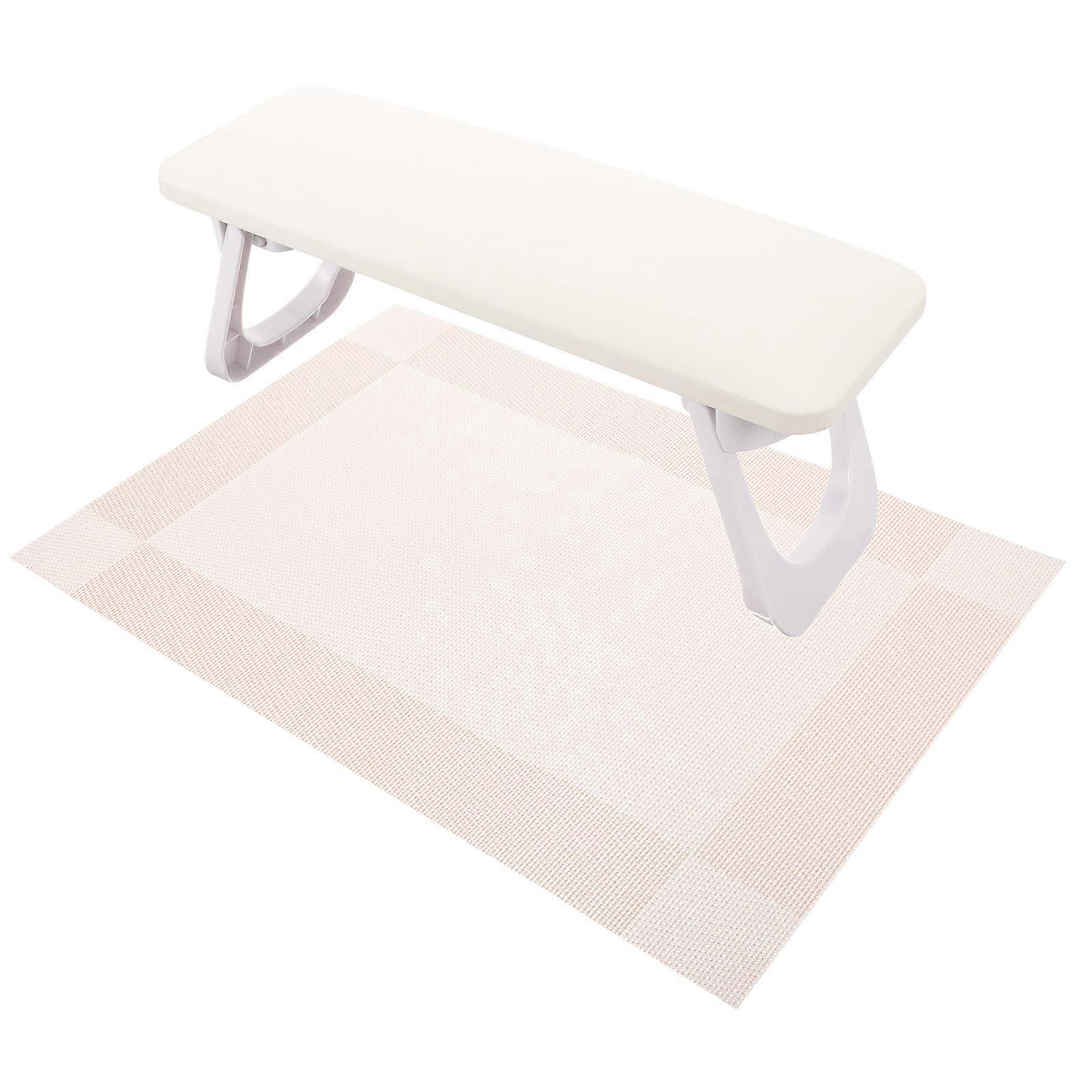 Nail Arm Rest Cushion Manicure Hand Rest Set For Professional Salon Use In White Plastic