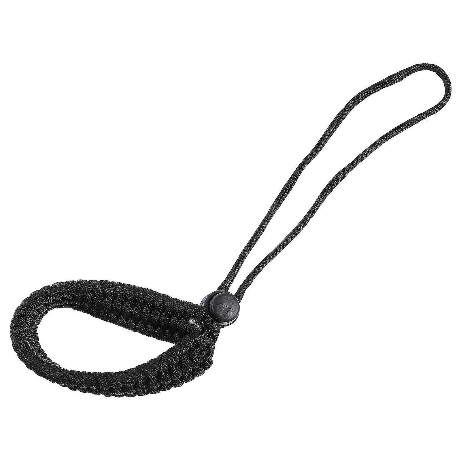 حزام المعصم حبل الكاميرا الرقمية للمصورين السفر 2.5 × 21 سم تصميم عملي أسود 1 قطعة