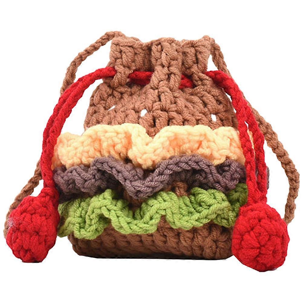 Stylish Hand Woven Crossbody Tote Bag for Headphone Storage – Portable Crochet Bag for Daily Use, Shopping, Leisure, and Parties