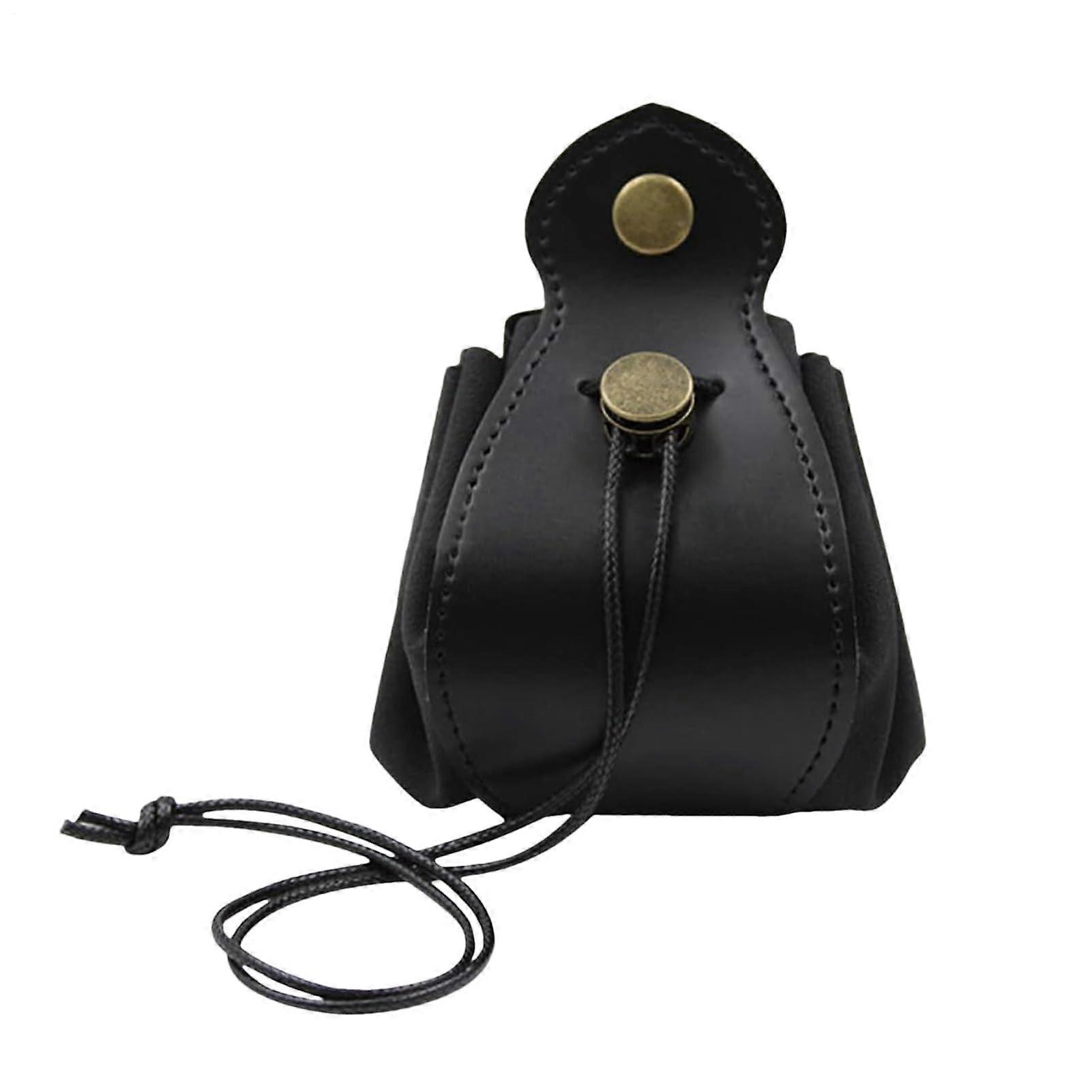 Dice Bag Faux Leather Drawstring Closure Dice Organizer Board Game Prop Jewelry Container For Girls