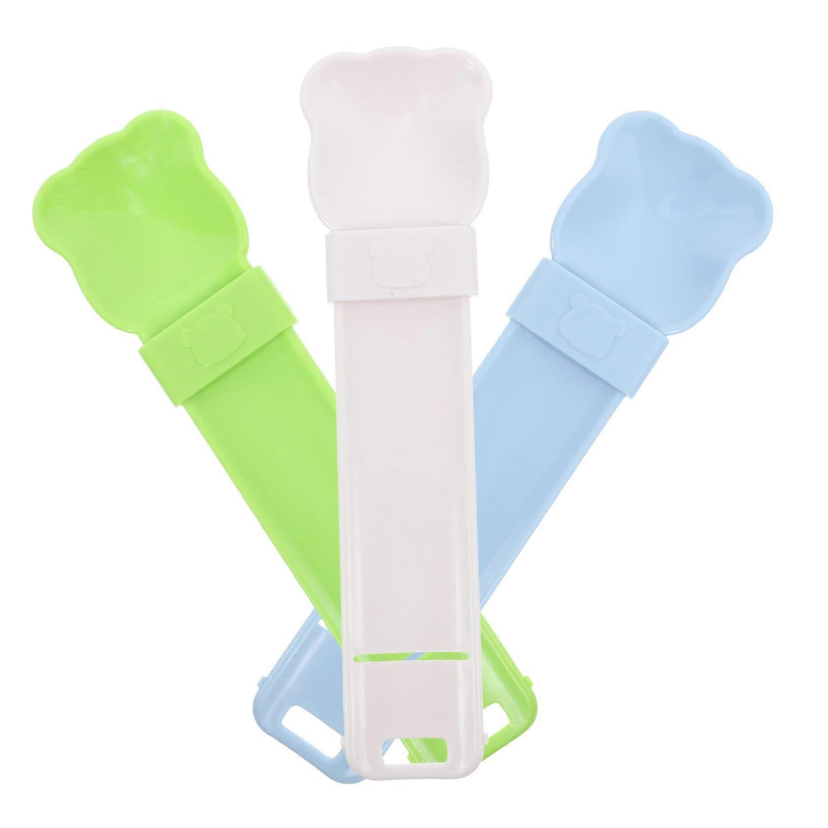 Cat feeding spoon strips food dispenser 3 pieces cat food squeeze spoon easy to use and