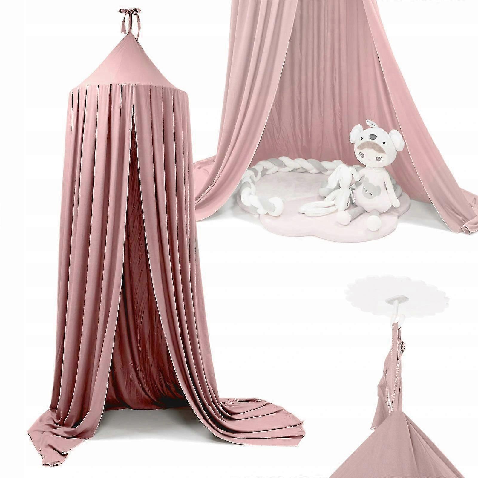 Canopy Curtain Hanging Teepee Tent For Children Pink