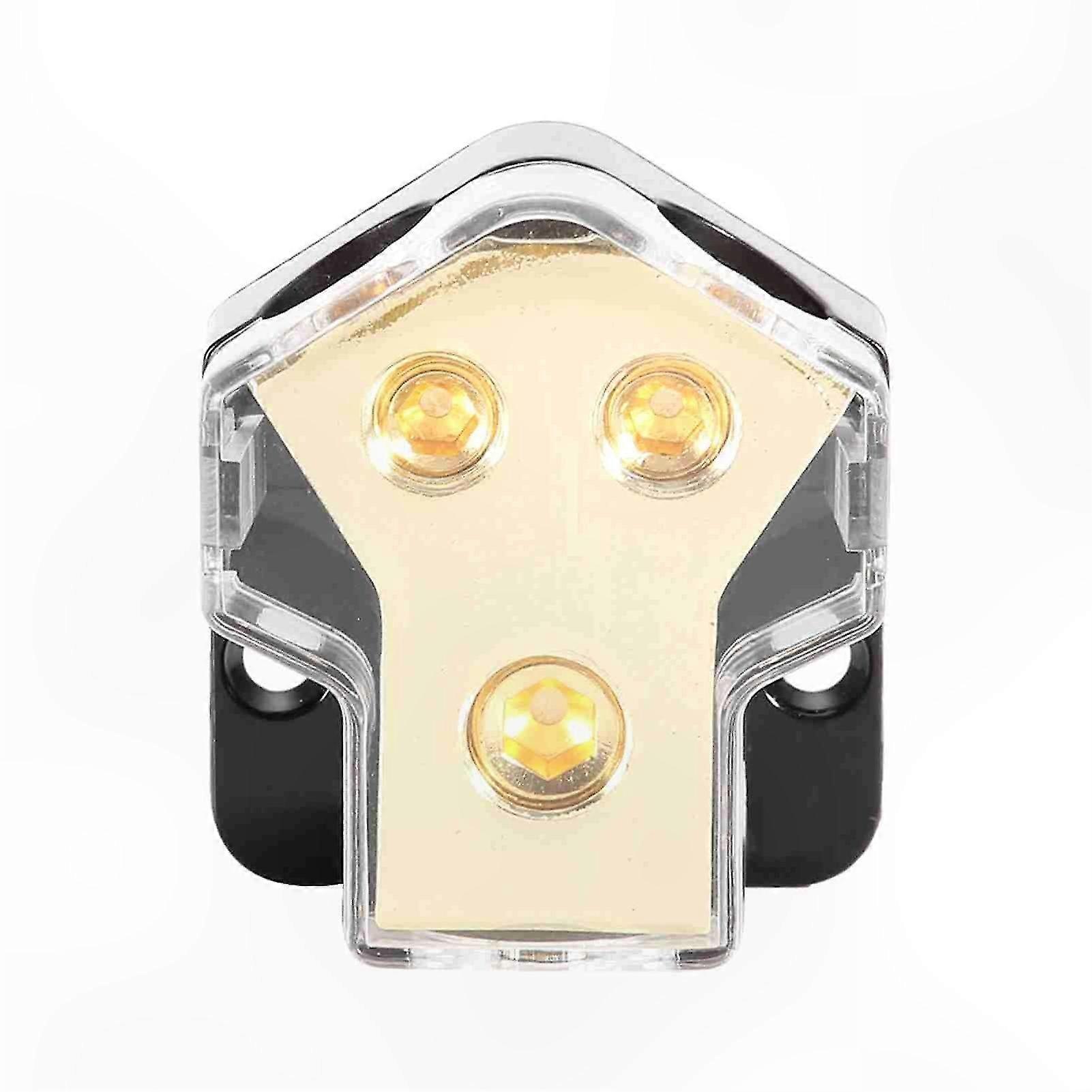 12V Power Distribution Block 1 Input 2 Output Terminal Splitter Adapter