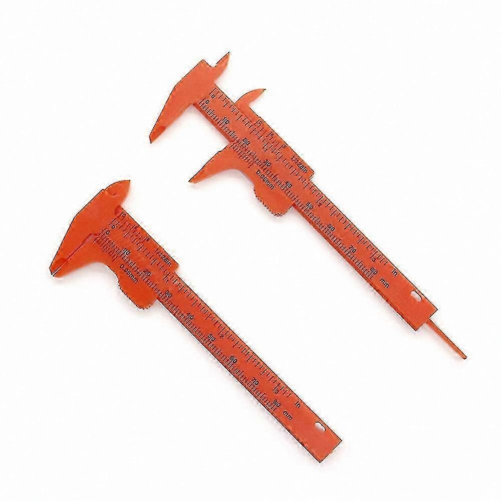 2 Pcs Mini Plastic Calipers, 80mm Sliding Vernier Gauge Tool for Measuring Projects