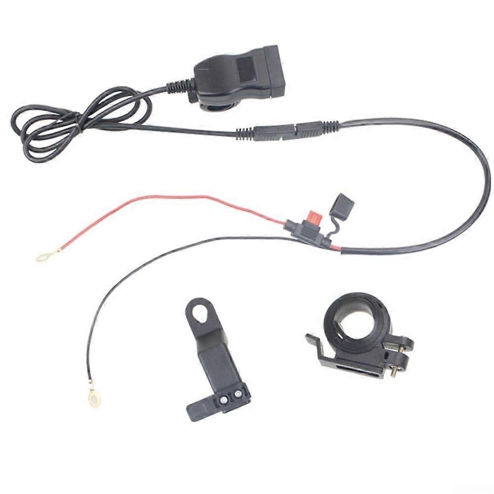24V Motorcycle USB Charger with SAE Connection, Voltage Monitoring, and Waterproof Design for Bikes and ATVs