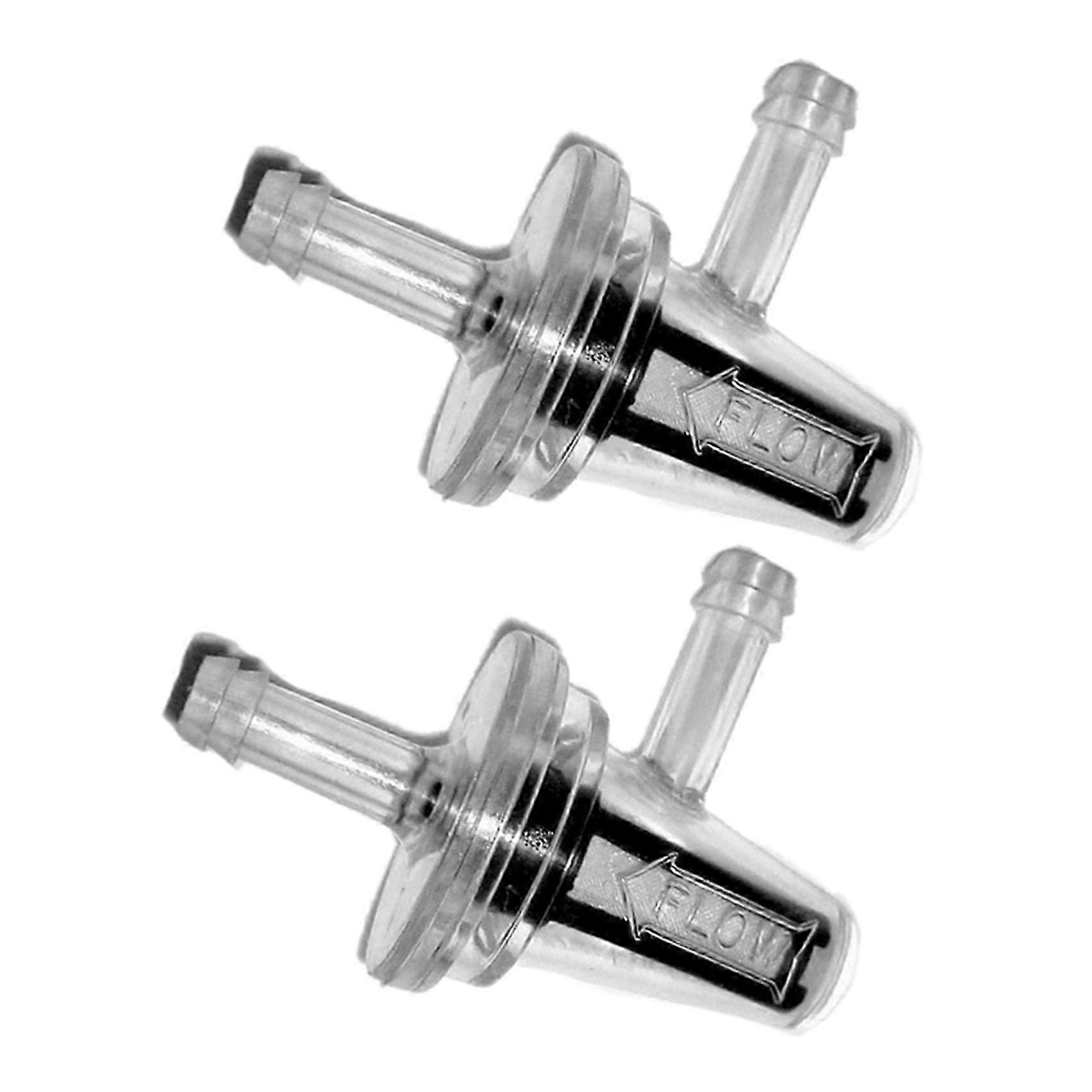 2Pcs Universal Motorcycle Right Angle Inline Fuel Filter 1/4 Inch 6mm Hose Lines for
