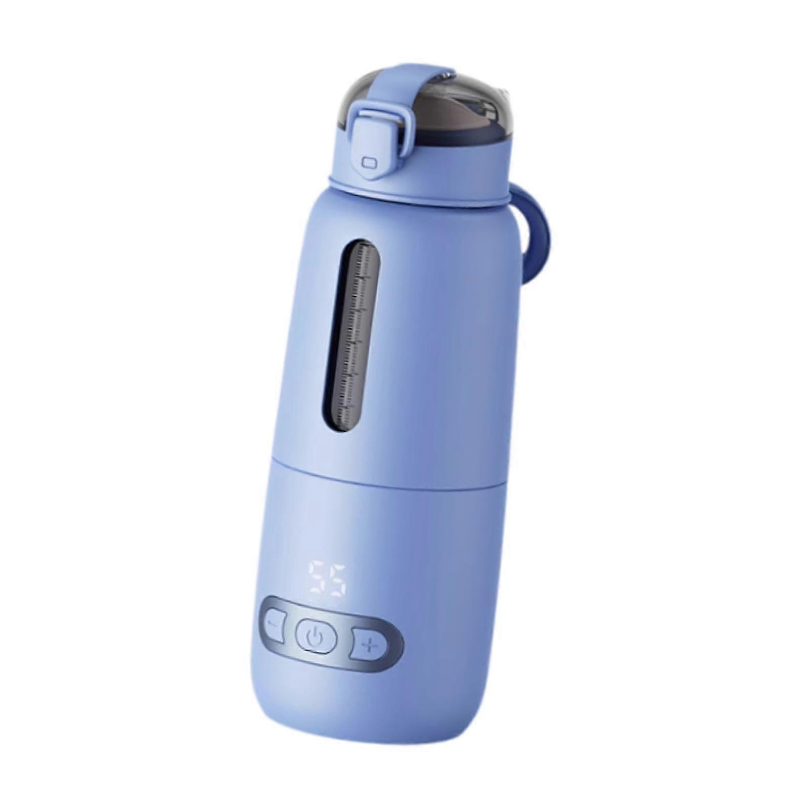 Portable Milk Warmer with Accurate Temperature Control, 300ml Rechargeable Bottle Warmer for Baby Formula, Car and Camping Use, Blue
