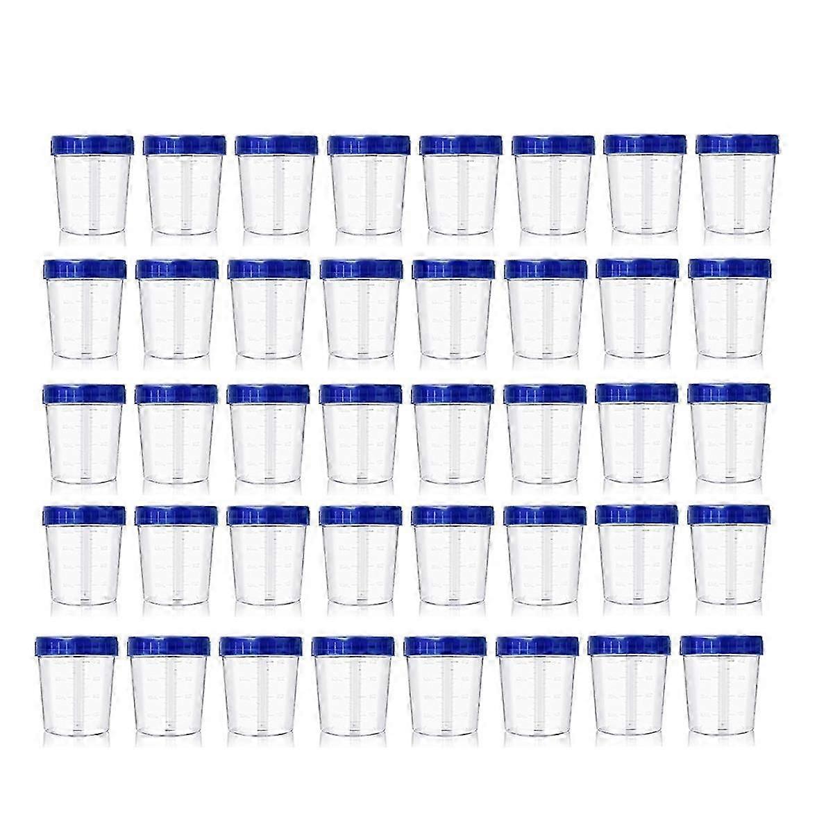 40 Pack 4oz Małe pojemniki z pokrywkami, Pojemnik na sos sałatkowy wielokrotnego użytku Hermetyczny szczelny CondimeBlue Przezroczysty SZRH A-DS
