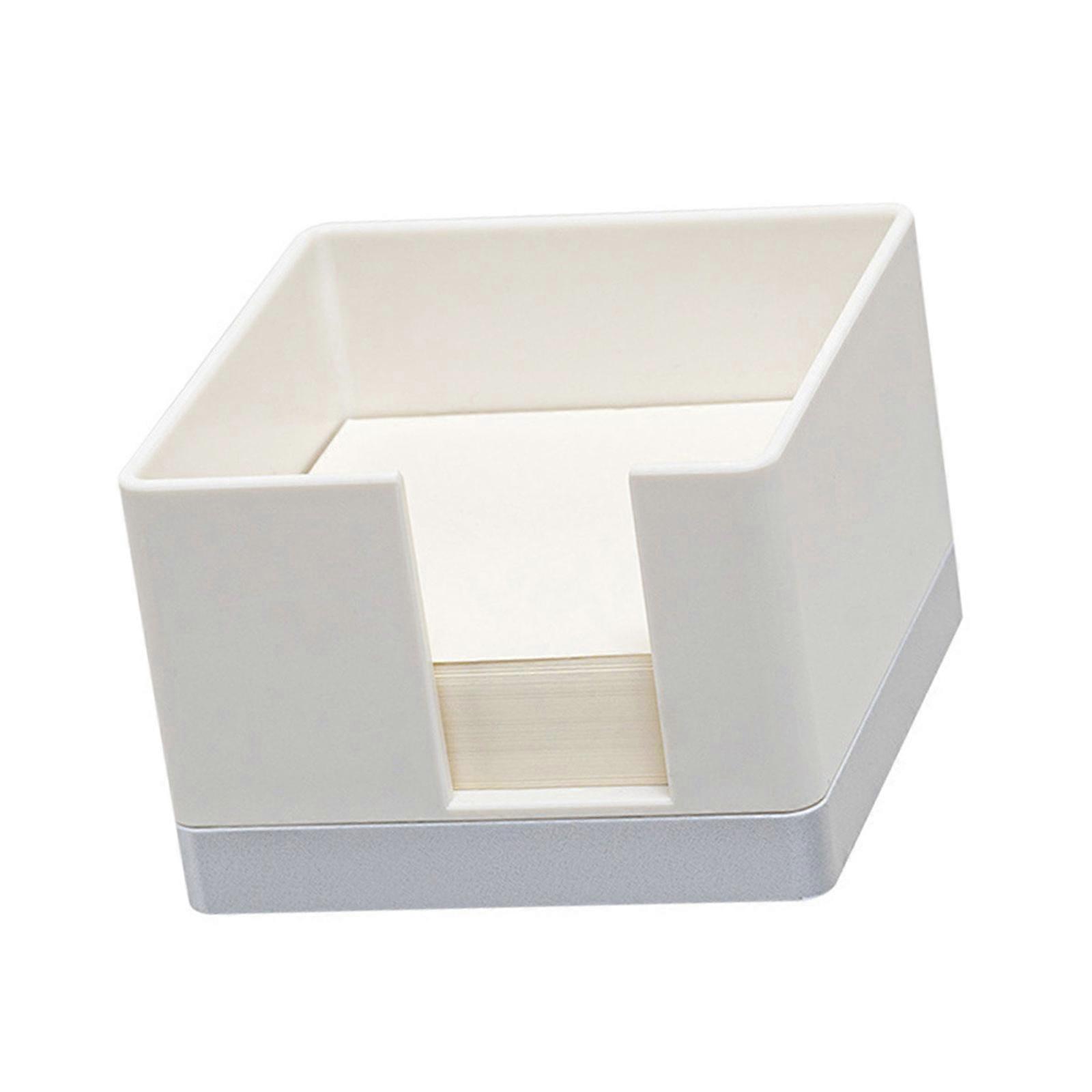 Sticky Notes Organizer Memo Pad Holders Multifunctional Desktop Storage Container For Office Hotel Or Classroom White