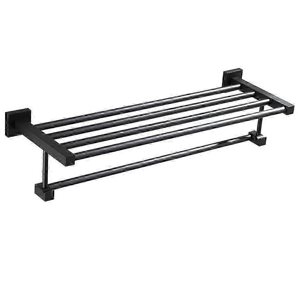 Bathroom Wall Mounted Towel Rack-Black, for Bath Towels,50cm