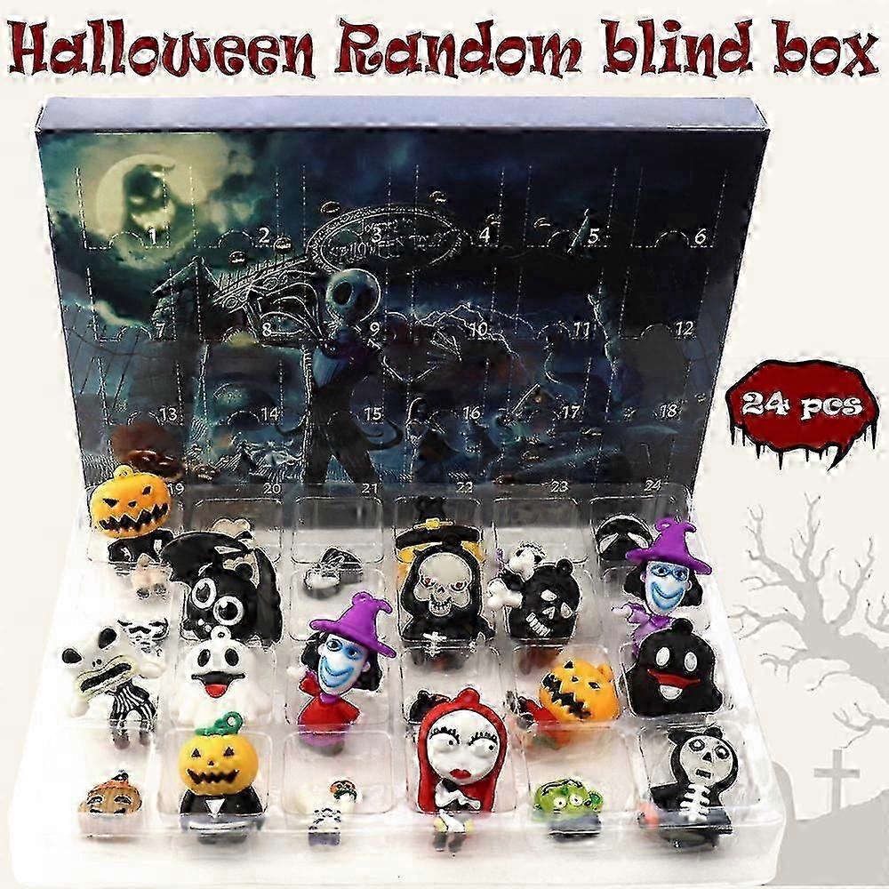 2025 Advent Calendar Halloween Horror Nights Countdown Calendar Blind Box Christmas Advent 24-Piece Gift Doll Blind Box