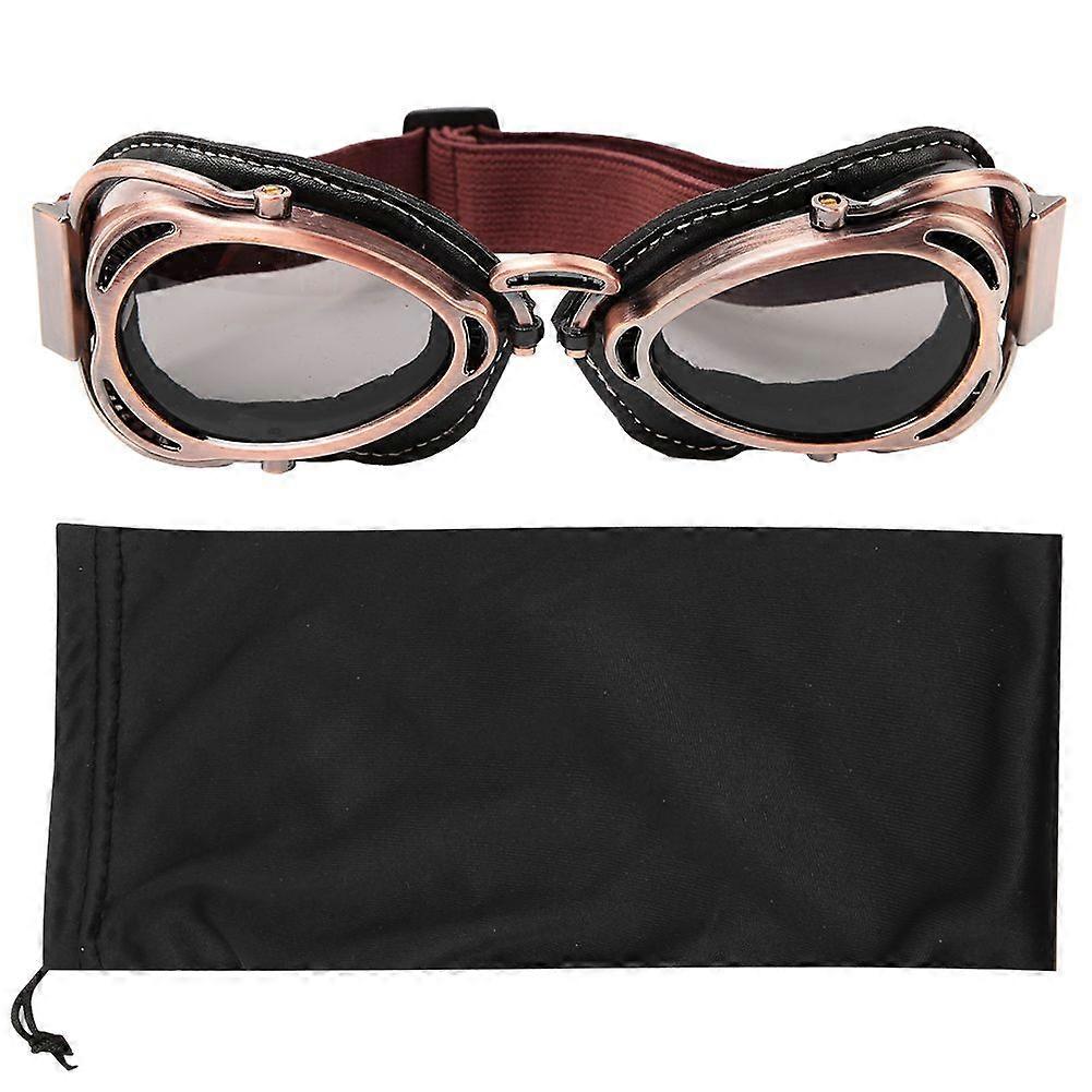 Motorcycle Riding Protective Goggles Dust proof Windproof ArC shaped Glasses(Bronze gray)