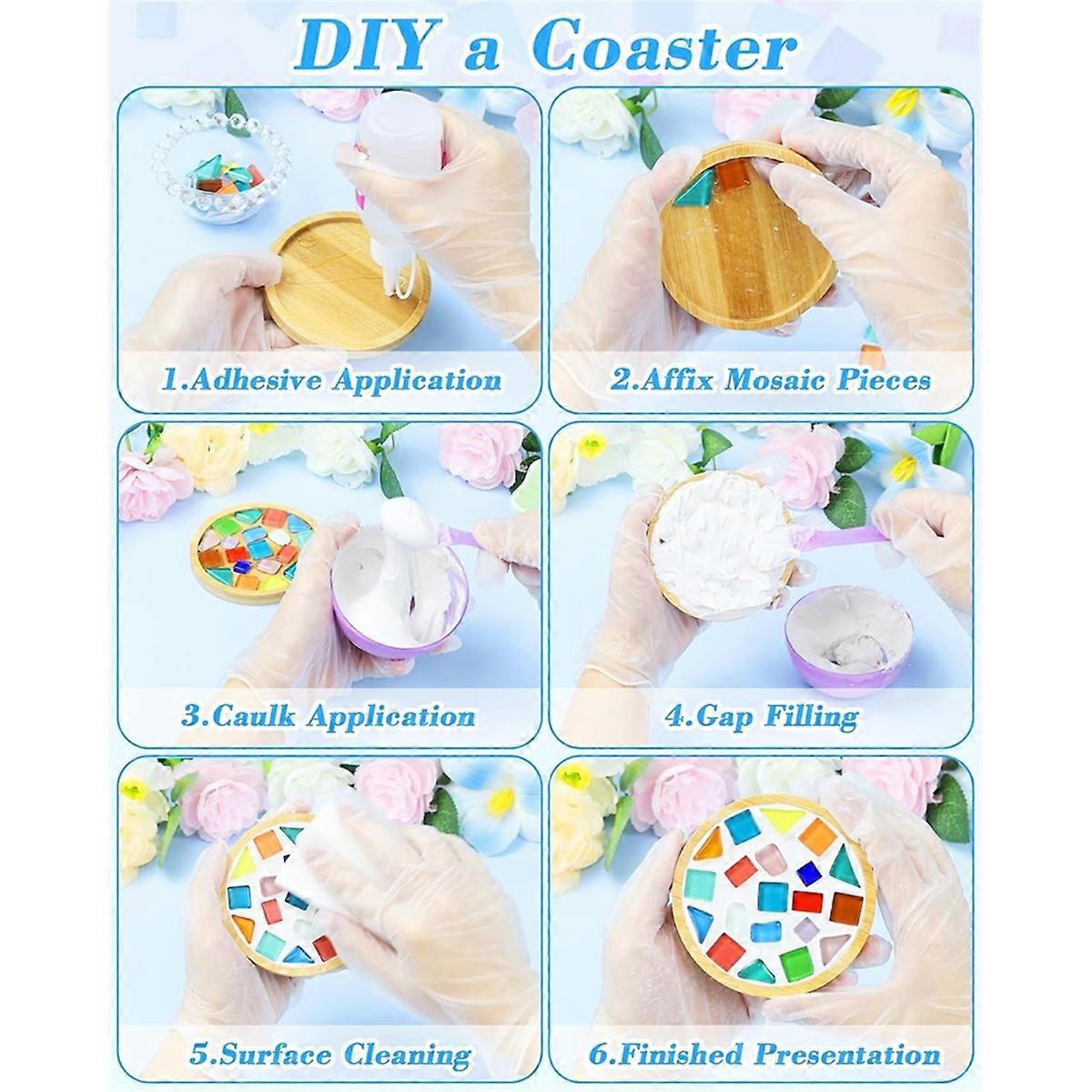 Mosaic Tiles for Crafts Bulk - Multi-Color Irregular Tiny Mosaic Tile, Mixed Shapes Mosaic Glass Kit