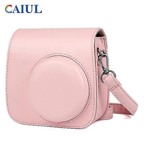 Suitable for polaroid mini8/8 /9 camera case digital protective case camera case leather photo bag(Mini9 light pink)
