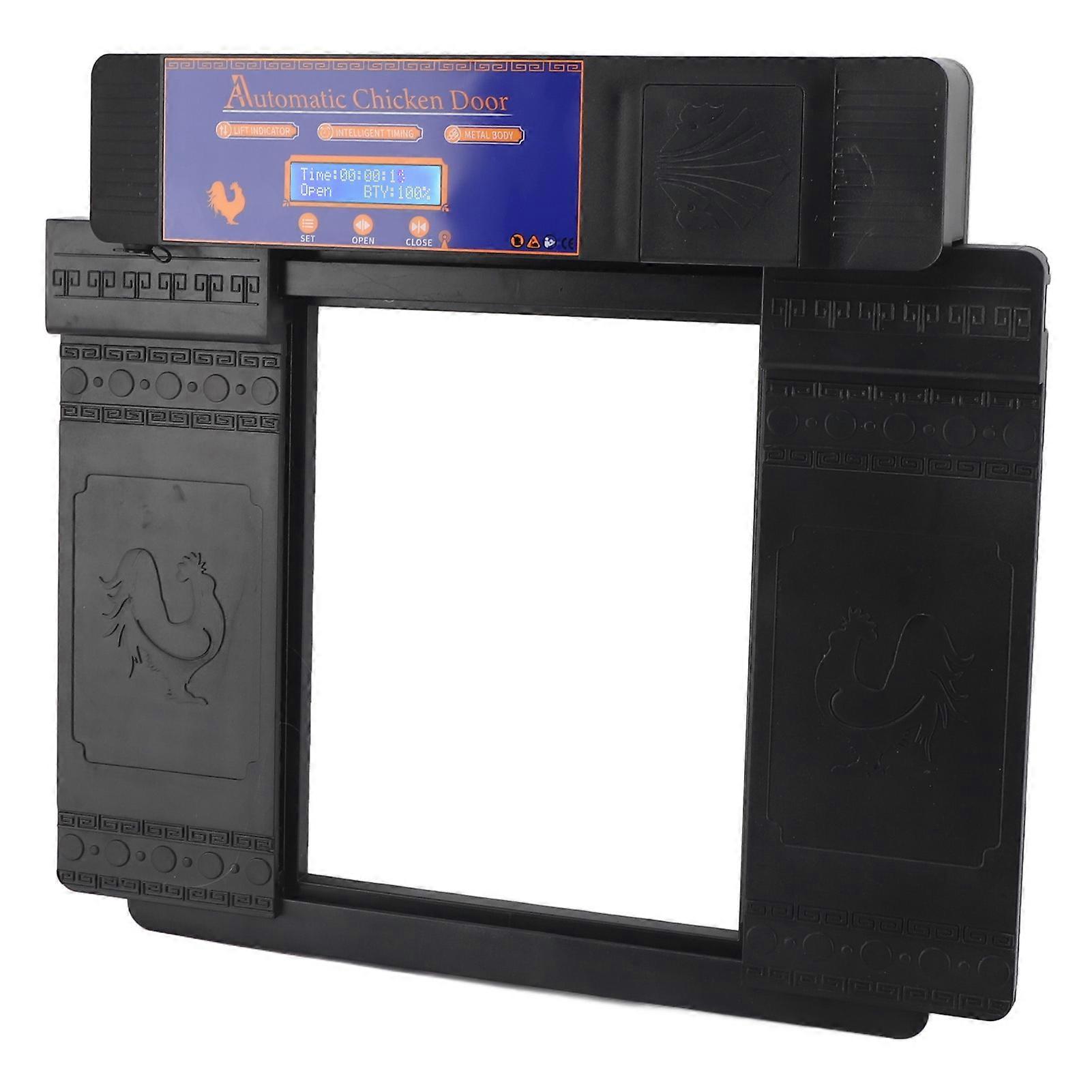 Automatic Chicken Door Opener with Timer 403x365x85mm Black
