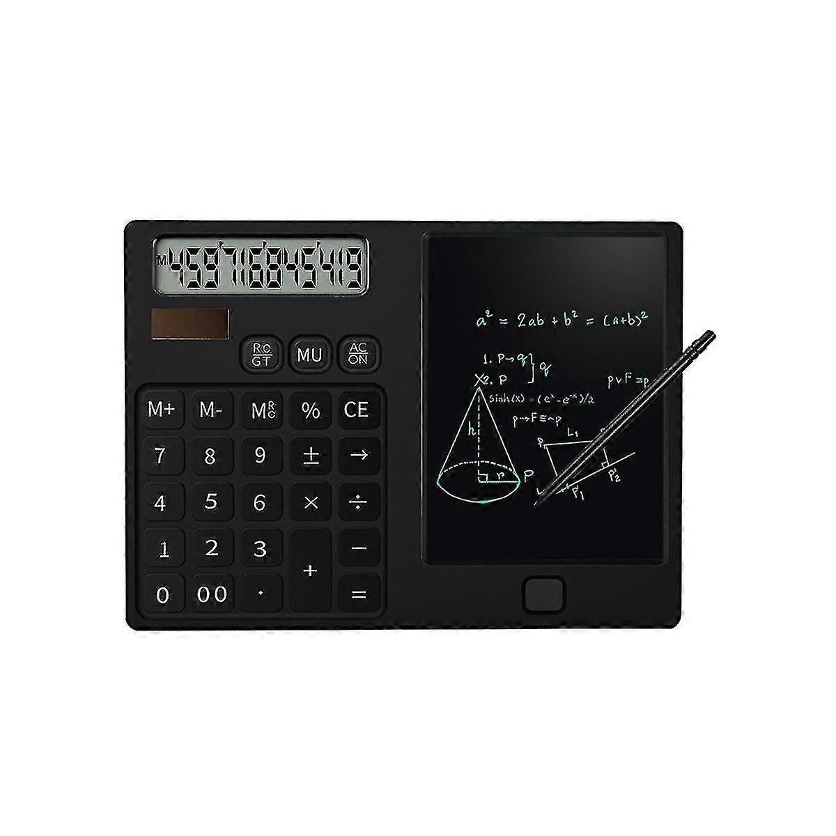 12-digit display calculator with a rewritable board, lightweight and eco-friendly