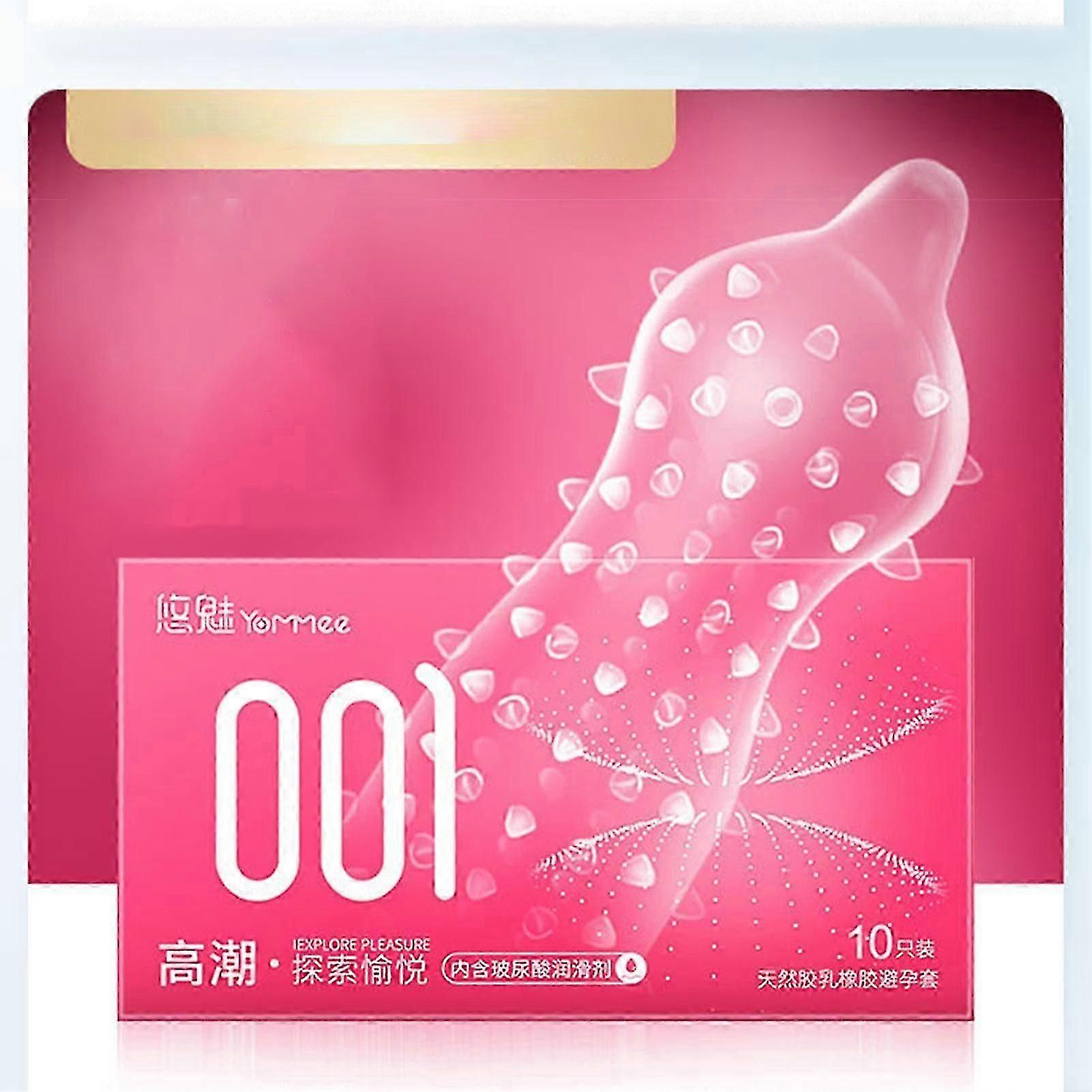10pcs Natural Thin Latex Condom Ultra Sensitive Natural Latex Condoms for Men for Honeymoo (PrettyJ)