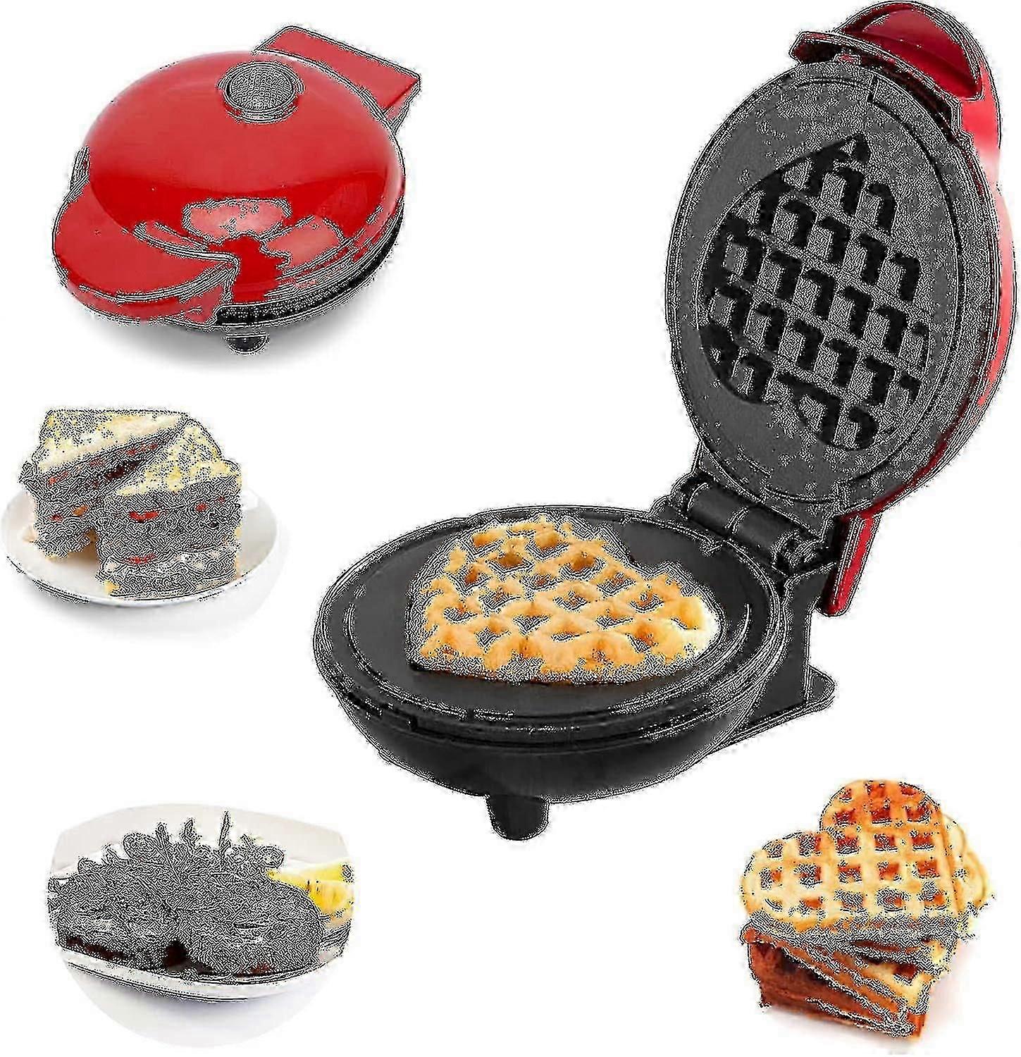 Mini-Waffeleiser, runder Waffeleiser, Waffelmaschine, Mini-Einzelwaffelmacher Kleiner Waffeleiser Waffeleiser Waffeleiser mit Nicht-Zekai