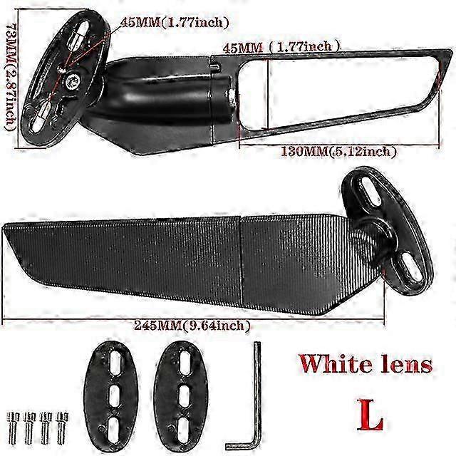 Adjustable Motorcycle Rearview Mirror Wind Wing for  GSXR Models