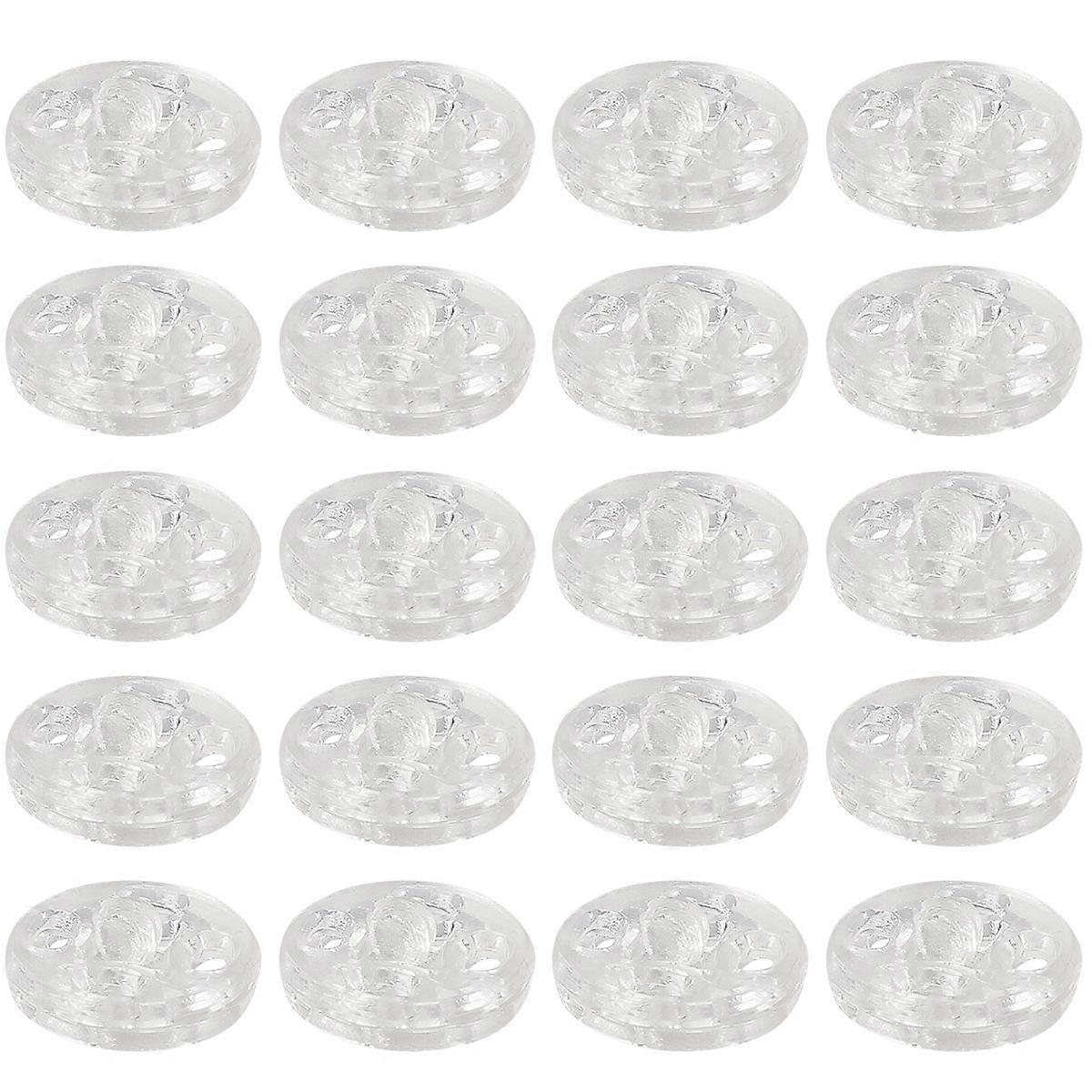 1000pcs Invisible Transparent Button Plastic Tshirt Button Clothes Snaps for Sewing Scrapbooking Crafts (Transparent 7MM)