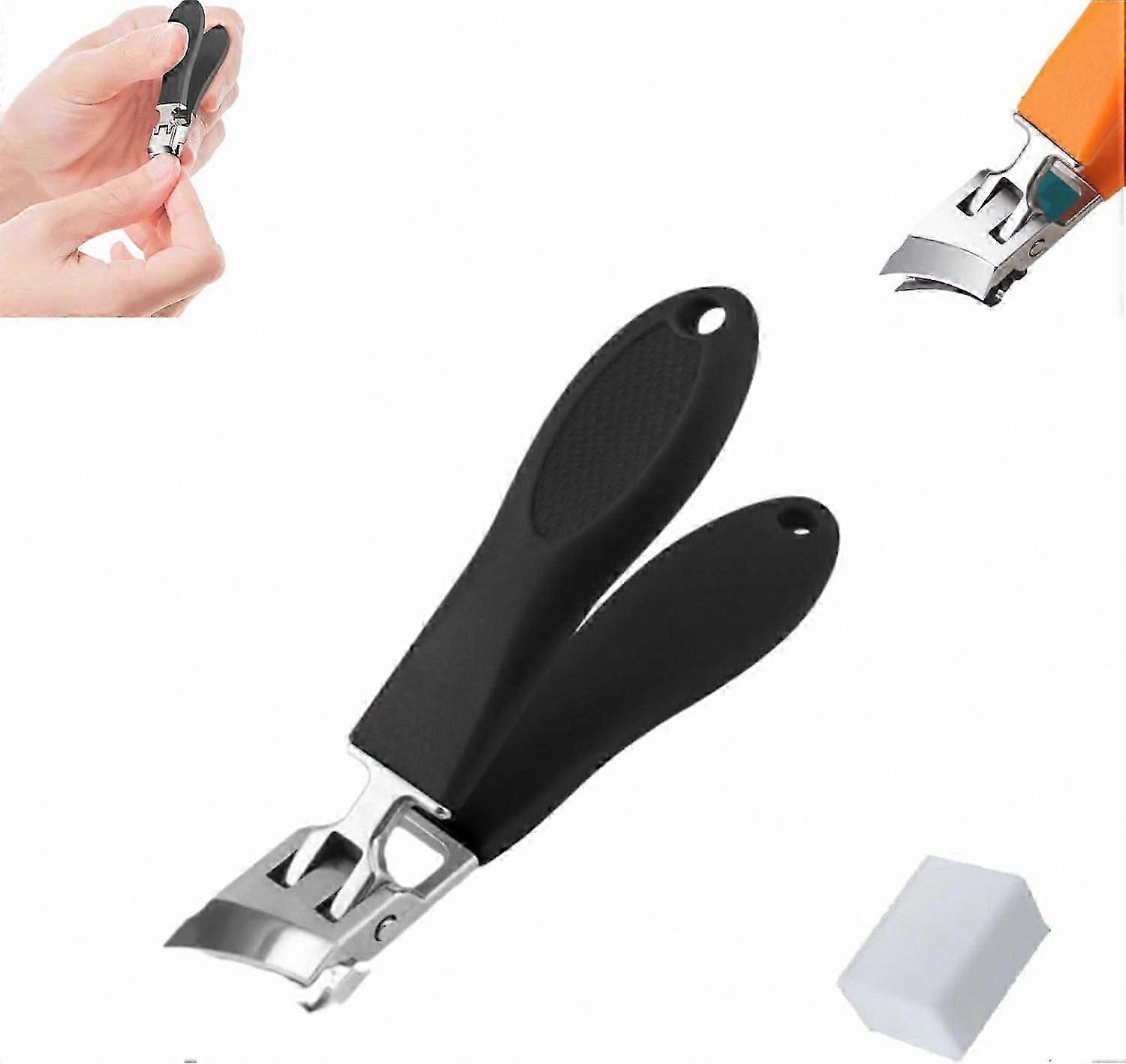 Anti-Splash Wide Jaw Curved Nail Clippers with Slanted Design for Comfortable Grooming