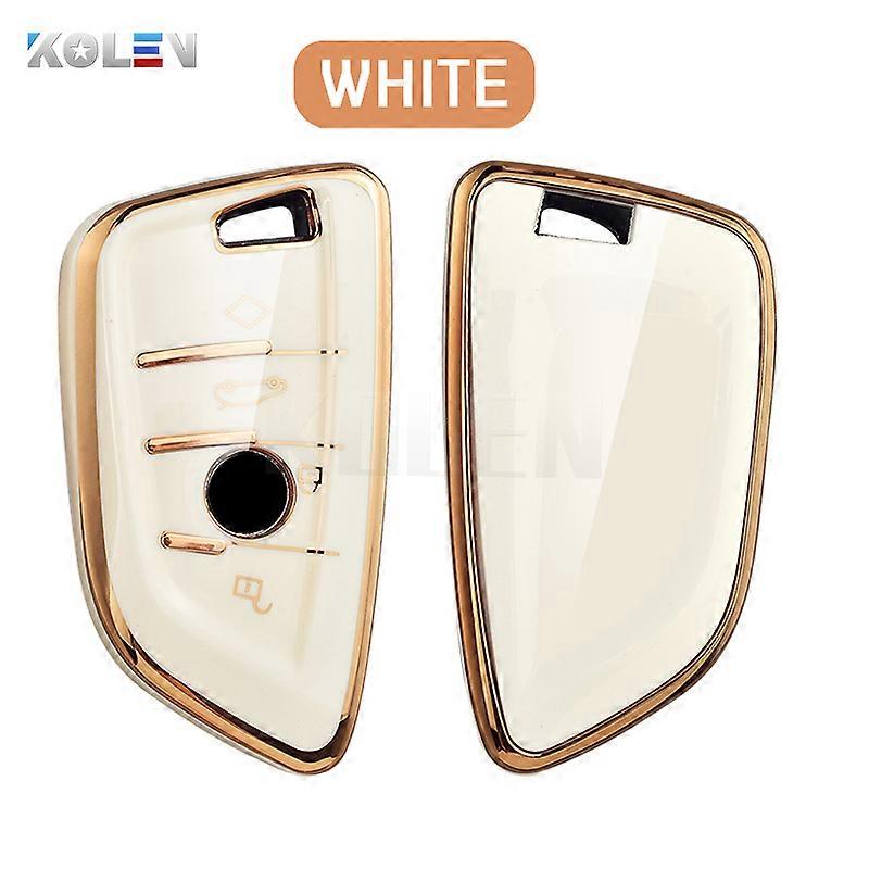 Fashion TPU Car Remote Key Cover Case Fob For BMW X1 X3 X5 X6 X7 1 3 5 6 7 Series G20 G30 G11 F15 F16 G01 G02 F48 Central Locking~00372