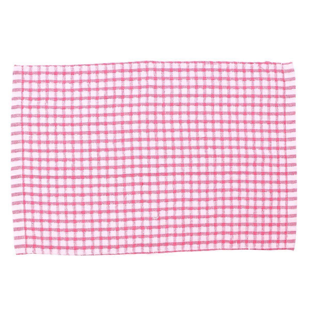 40x27CM Premium βαμβακερό πανί πιάτων υψηλής απορροφητικής πετσέτας κουζίνας πετσέτα τσαγιού - ροζ