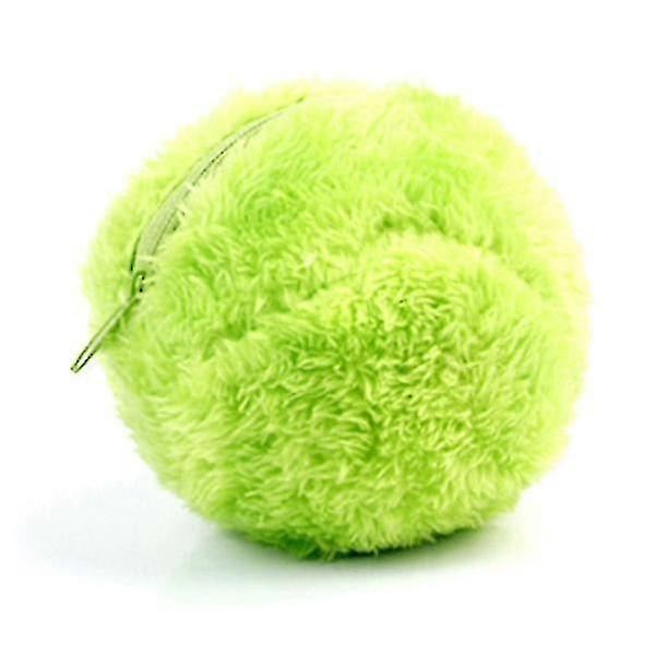 Magic Rolling Ball Activation Automatic Ball Electric Dog Cat Toy Battery Operated Floor Pure Plush Toy xZ 1 set green