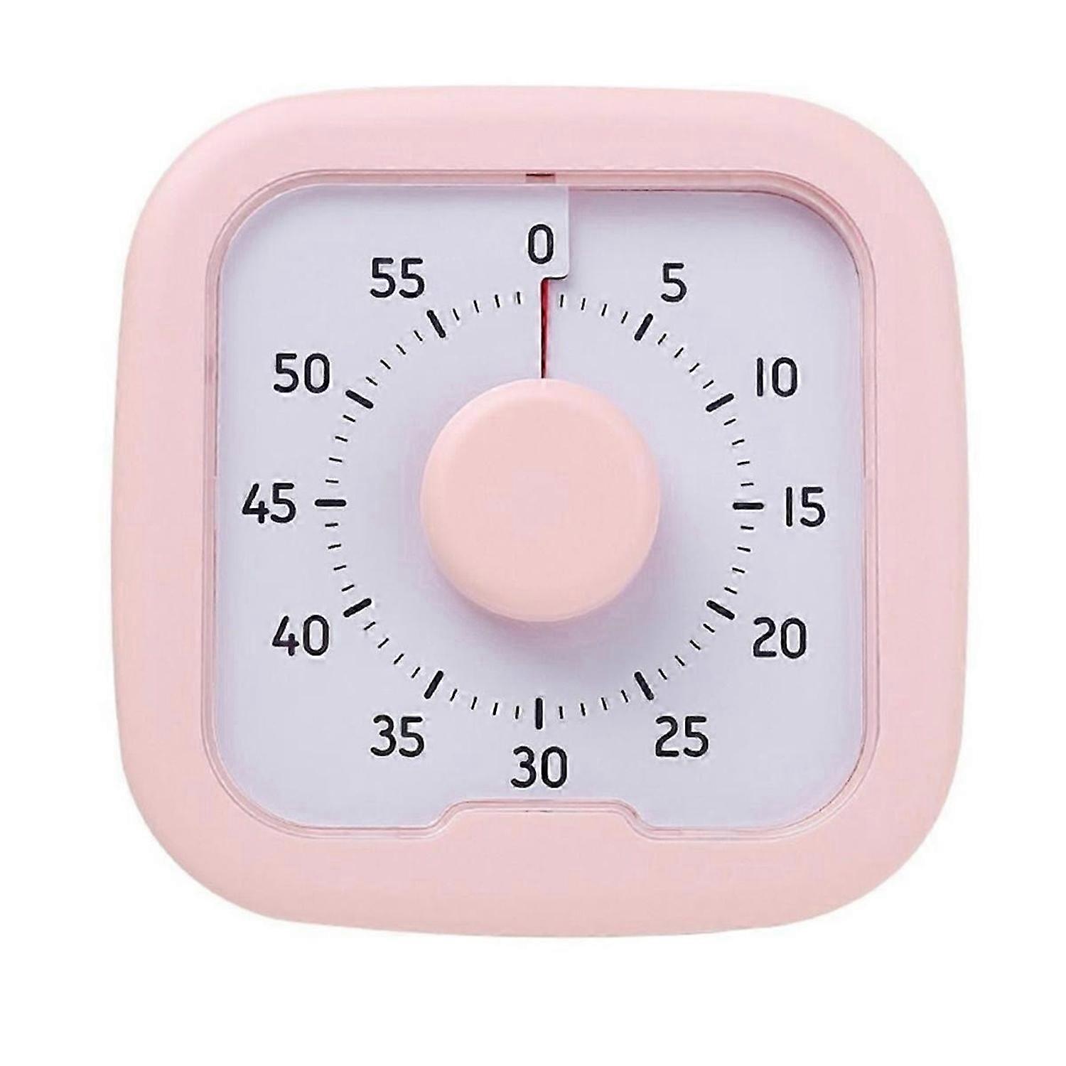Visual Timer 60-Minute Stopwatch Alarm Clock Countdown Timer Pink