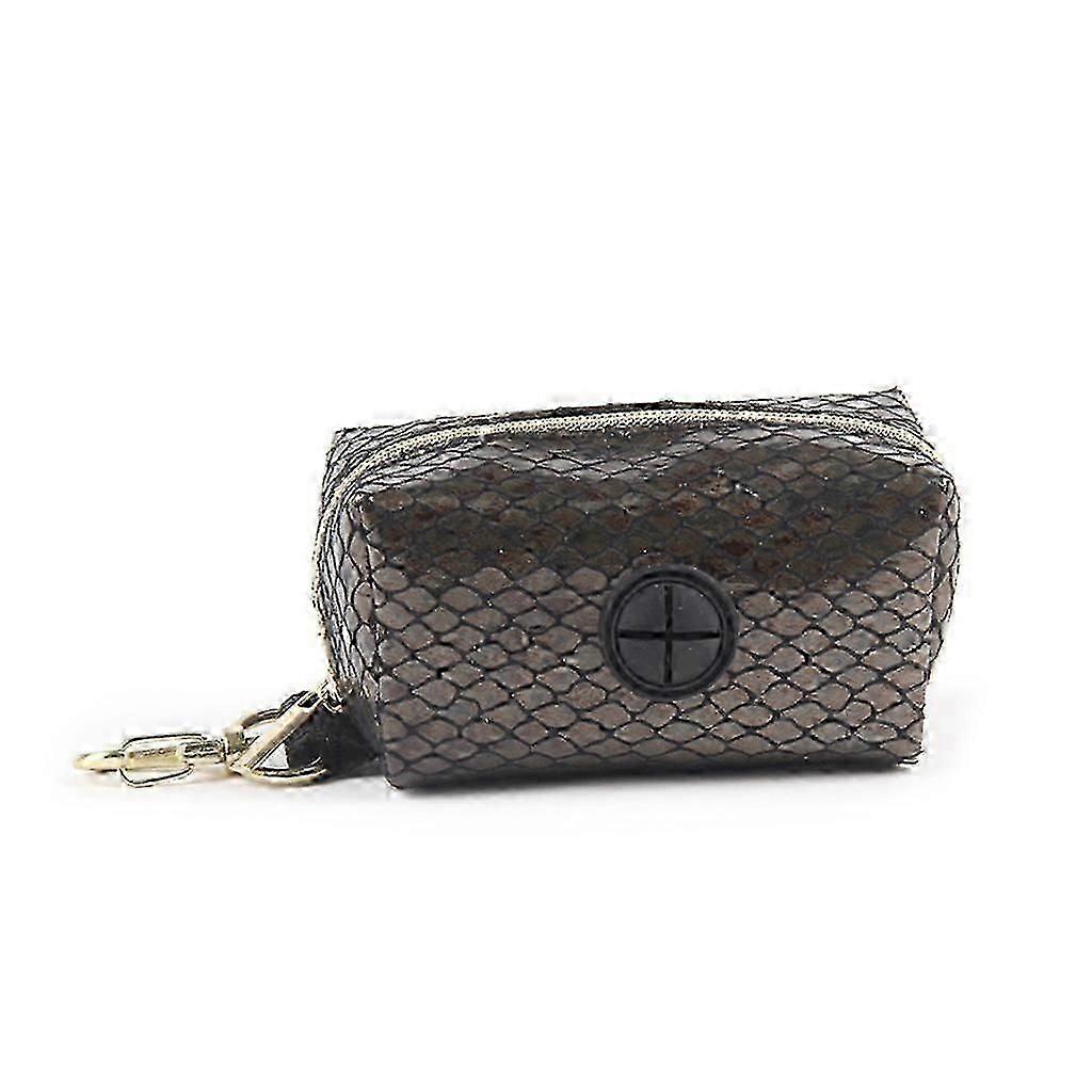Poop Bag Dispenser Holder Leash Attachment Snake Print Bag Dispenser for Dogs - ZP