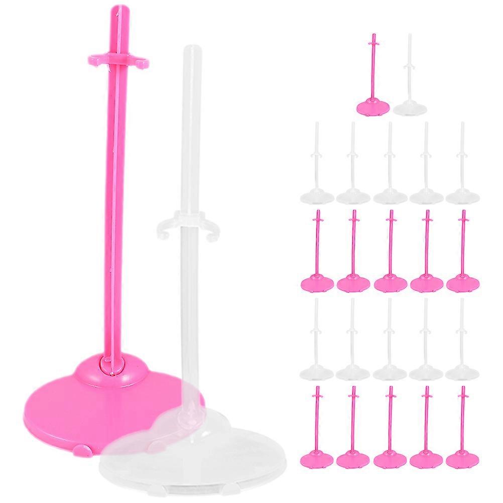 Figure Stand Plastic Doll Supports for Storage Use 24Pcs Assorted Color